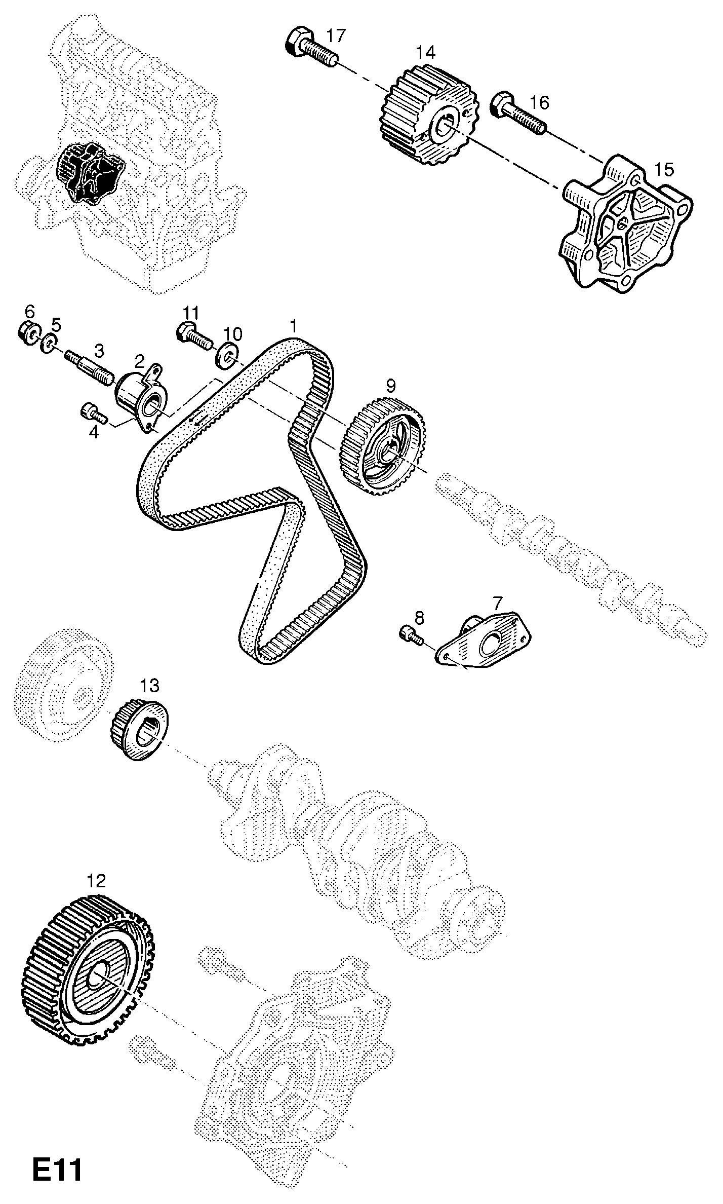 PSA 44 01 609 - Rola intinzator,curea distributie allinparts.ro