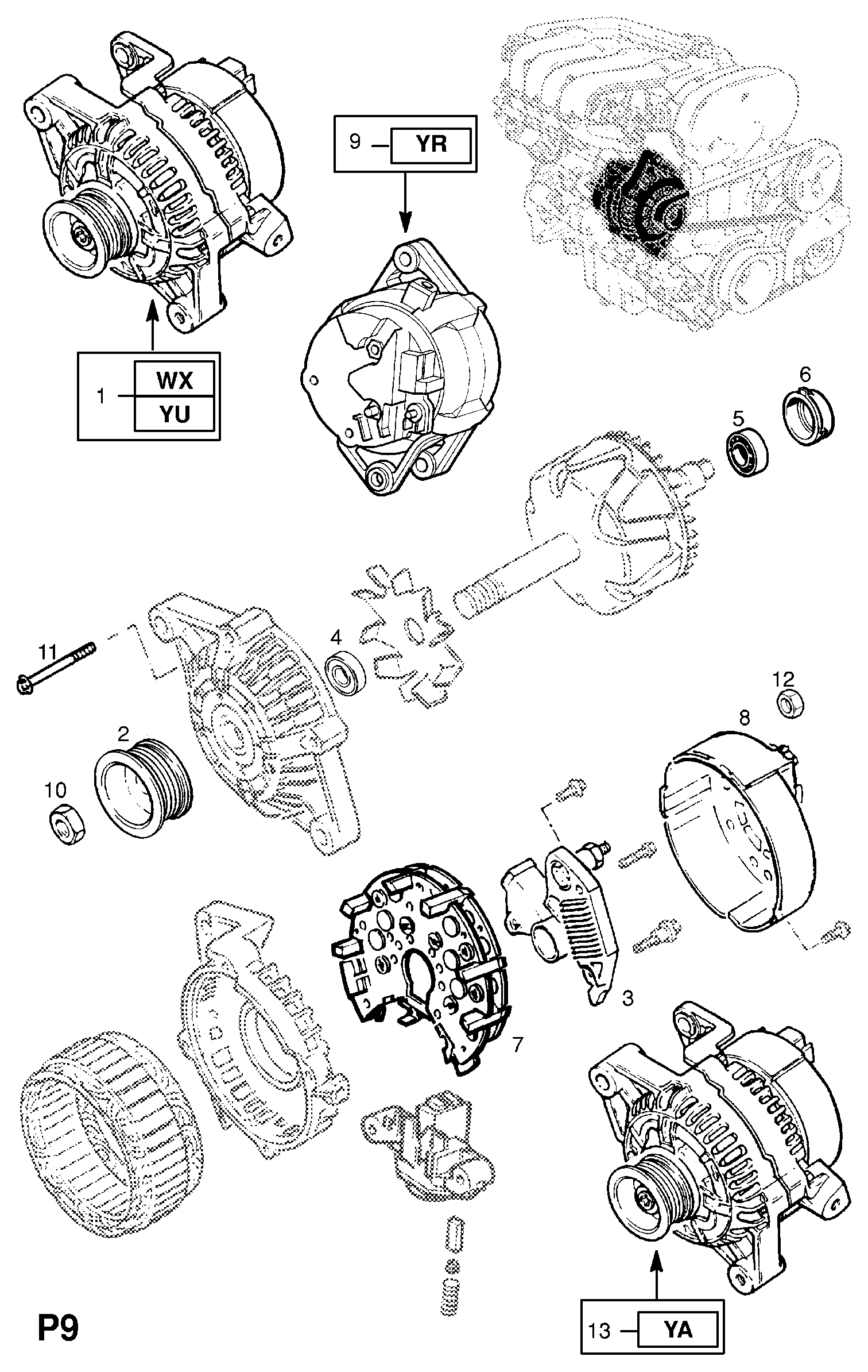 PSA 6204158 - Generator / Alternator allinparts.ro