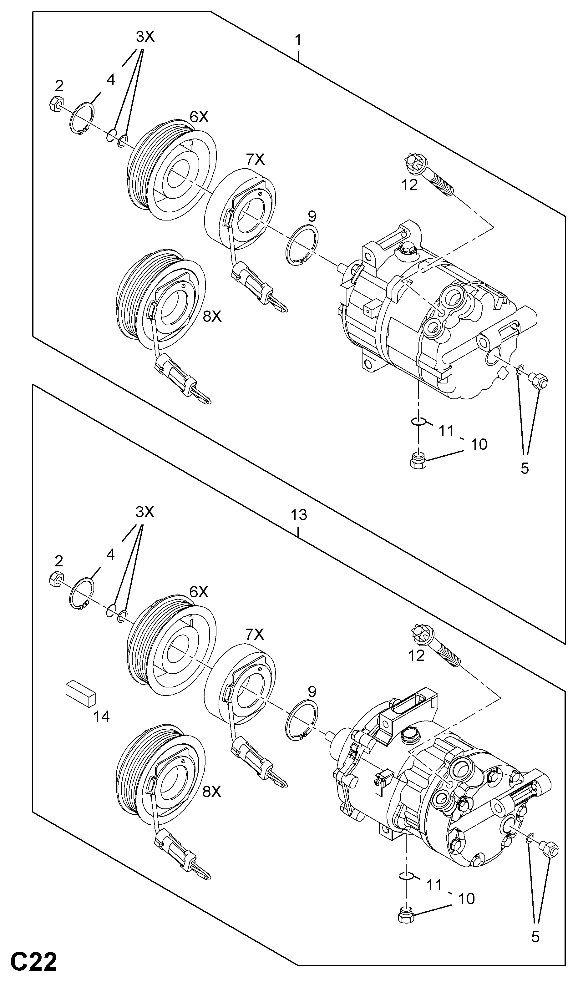PSA 68 54 035 - Compresor, climatizare allinparts.ro