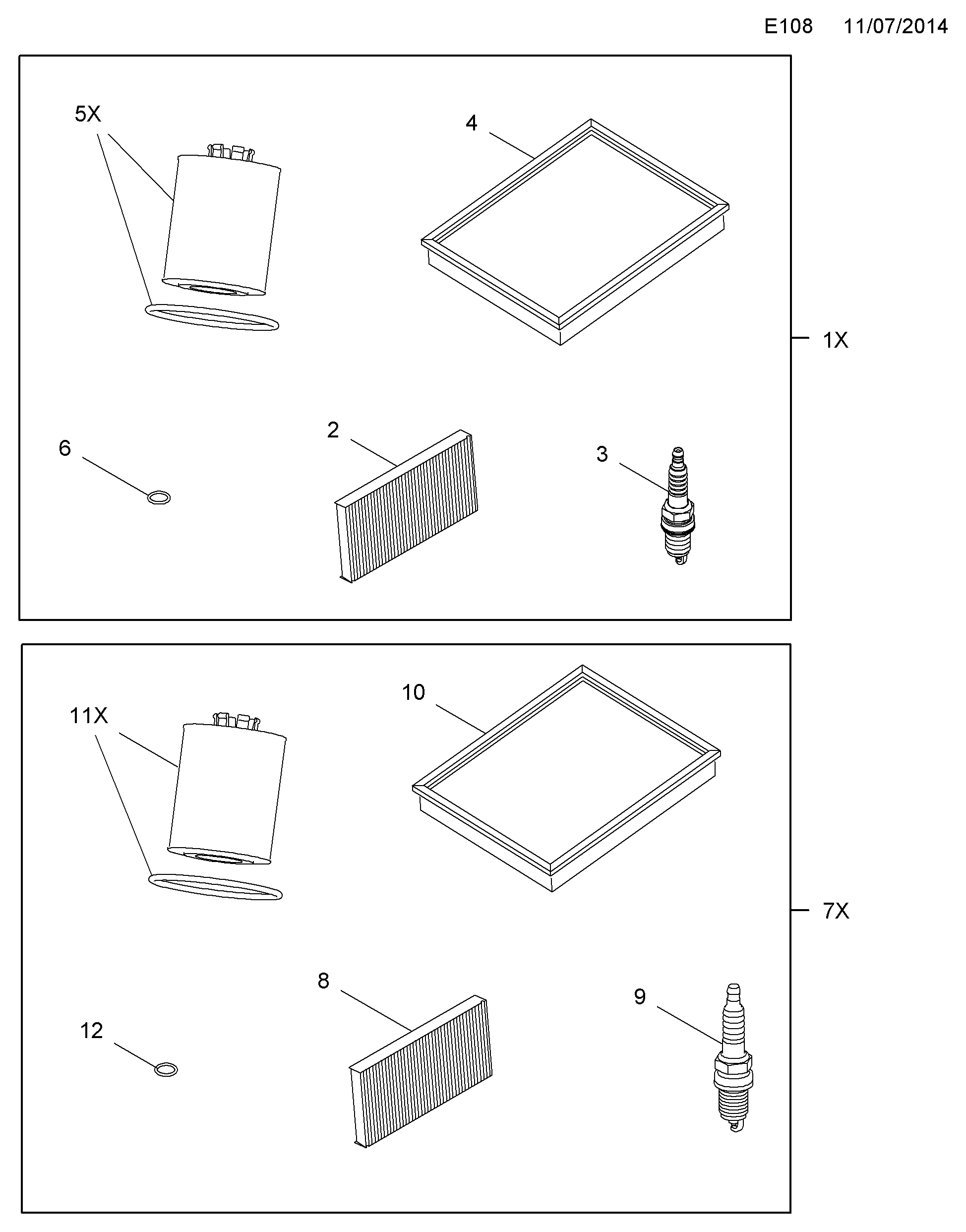 PSA 1629088 - Set filtre allinparts.ro