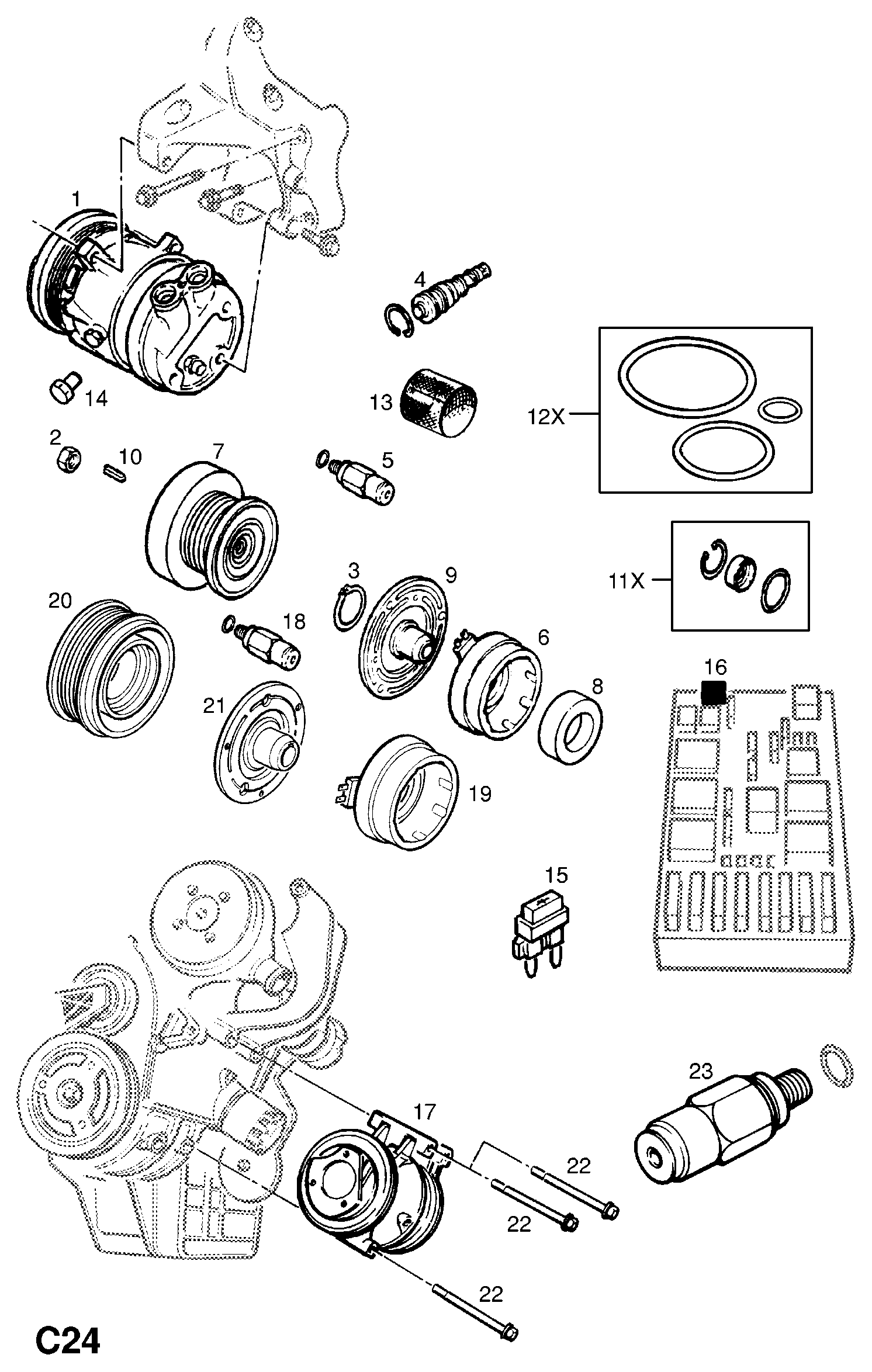 GM 1854095 - Compresor, climatizare allinparts.ro
