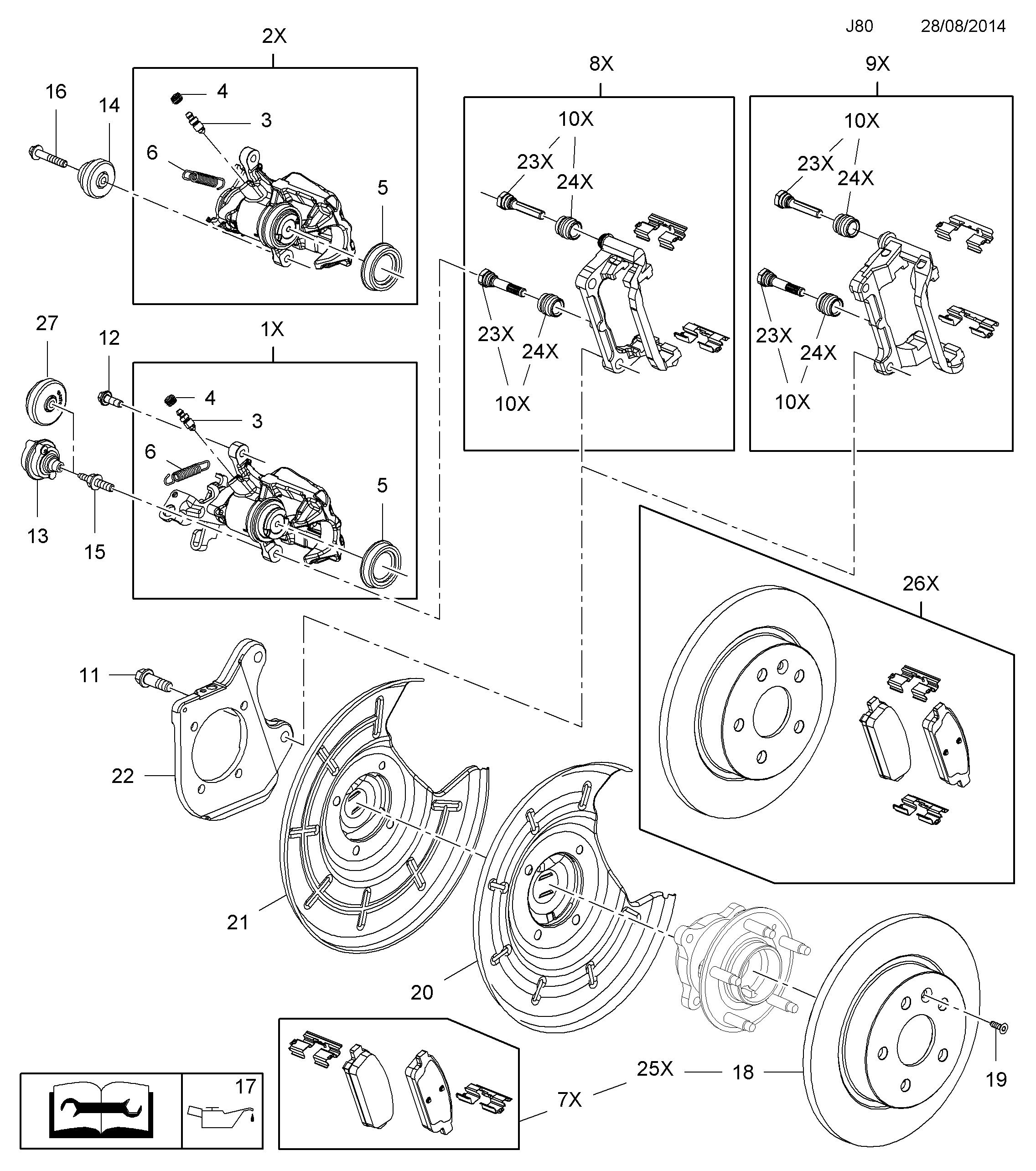 GM 1605262 - Set placute frana,frana disc allinparts.ro