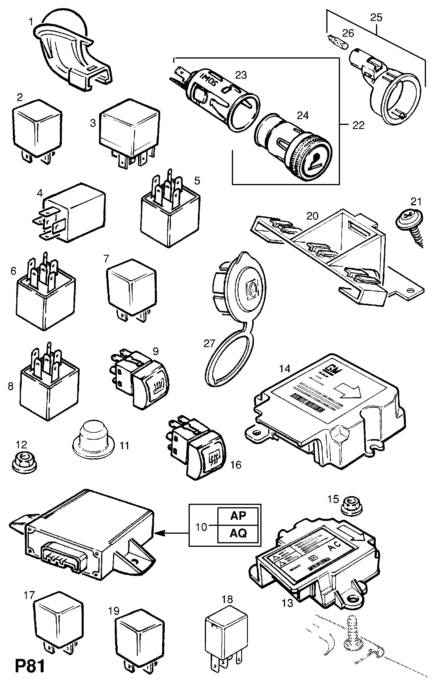 PSA 62 38 516 - Releu, climatizare allinparts.ro