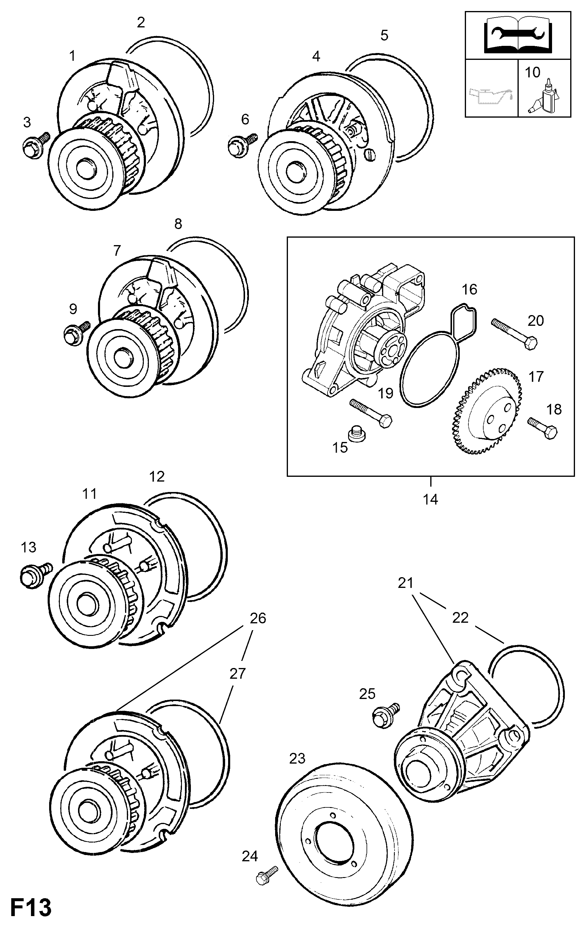 DAEWOO 1334025 - Pompa apa allinparts.ro