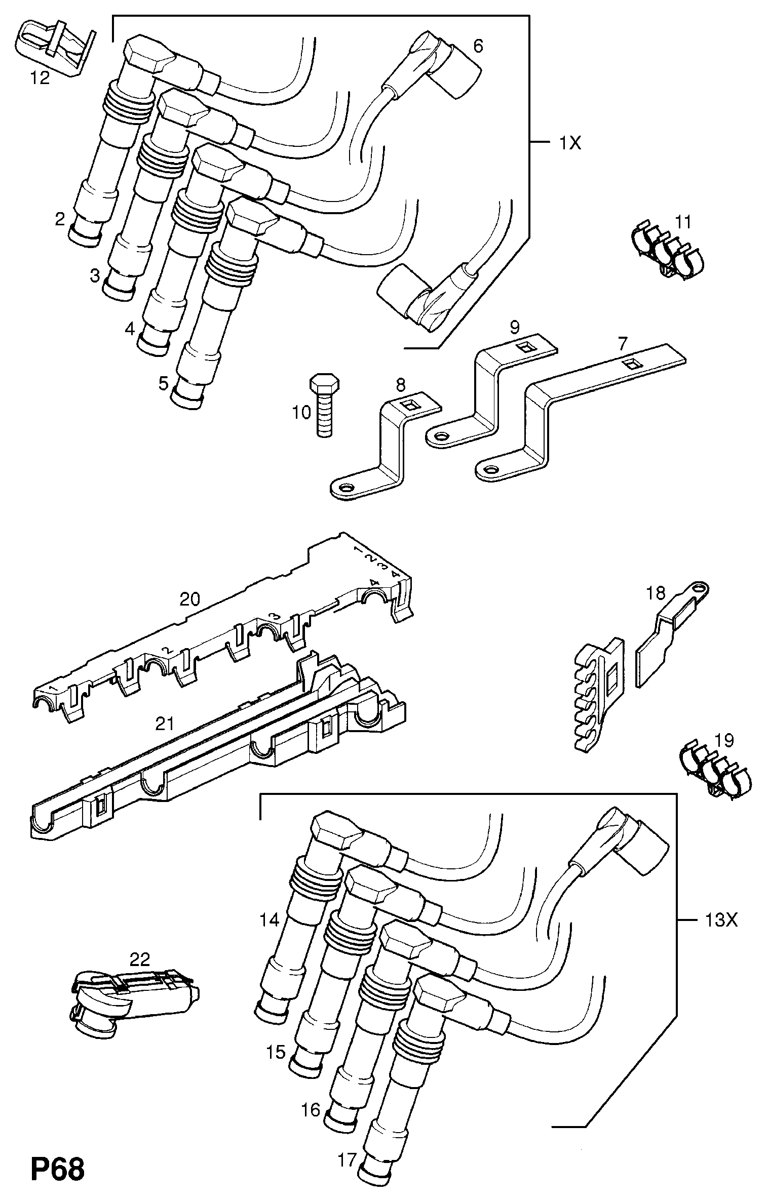 PSA 12 82 121 - Set cablaj aprinder allinparts.ro