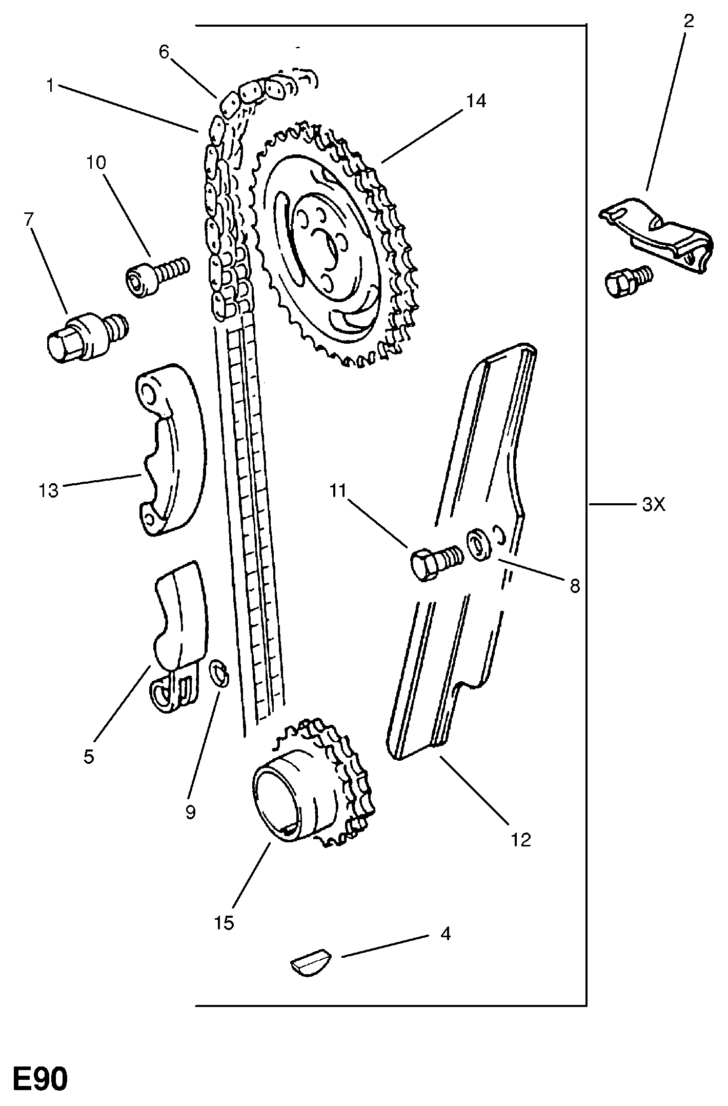GM 636353 - Lant distributie allinparts.ro