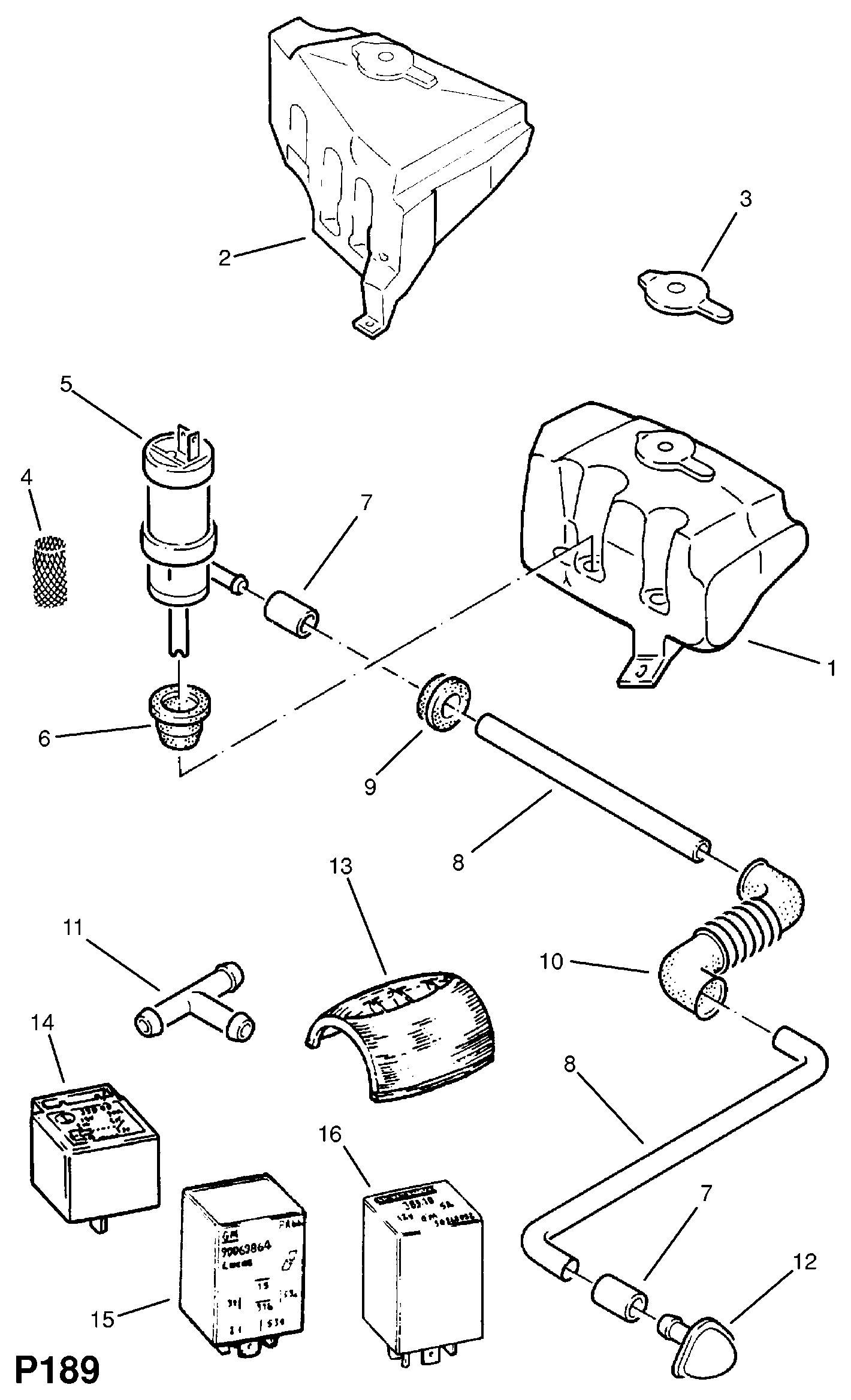 GM 14 50 156 - Pompa de apa,spalare parbriz allinparts.ro