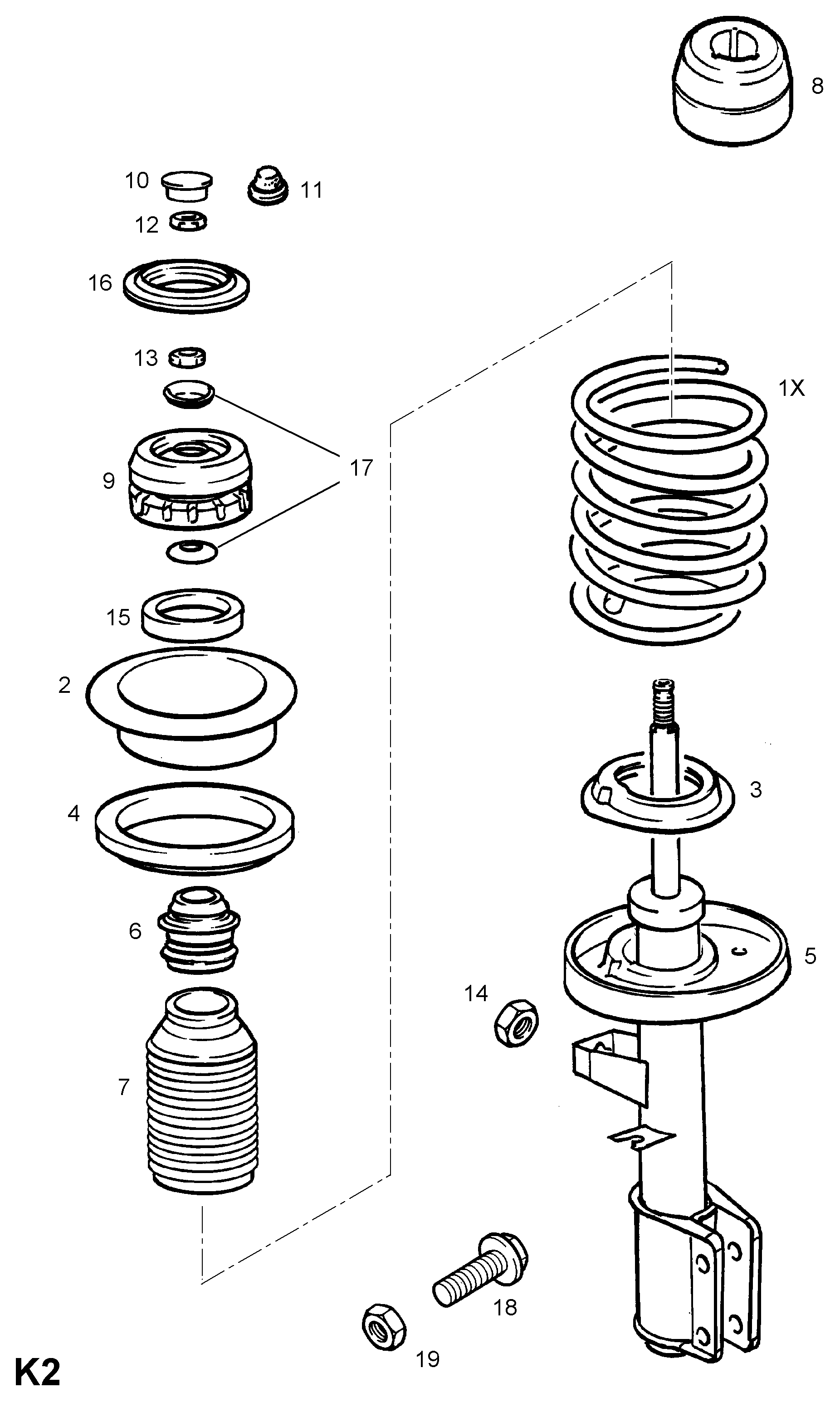 PSA 344 505 - Rulment sarcina amortizor allinparts.ro
