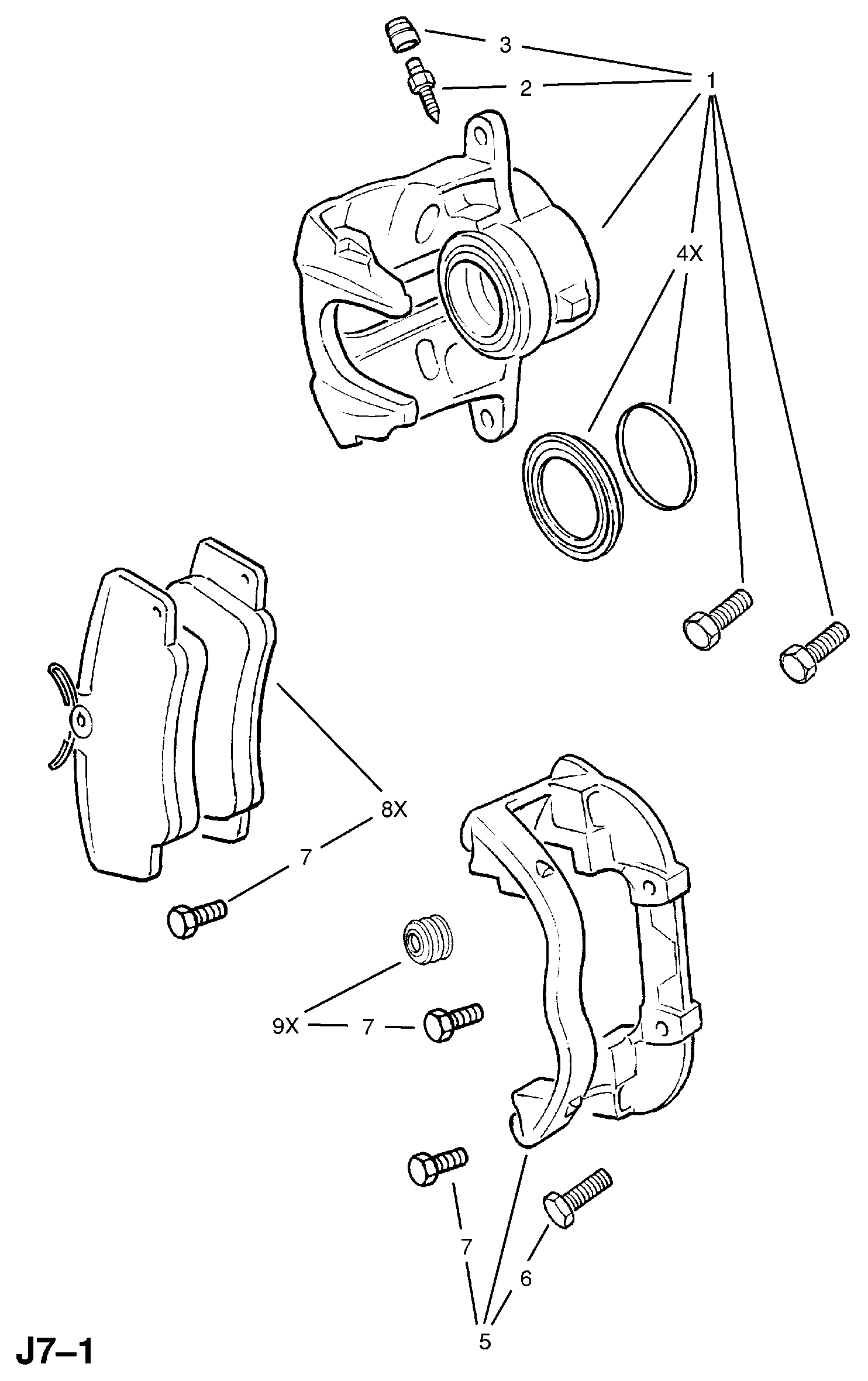 GM 542102 - Etrier frana allinparts.ro