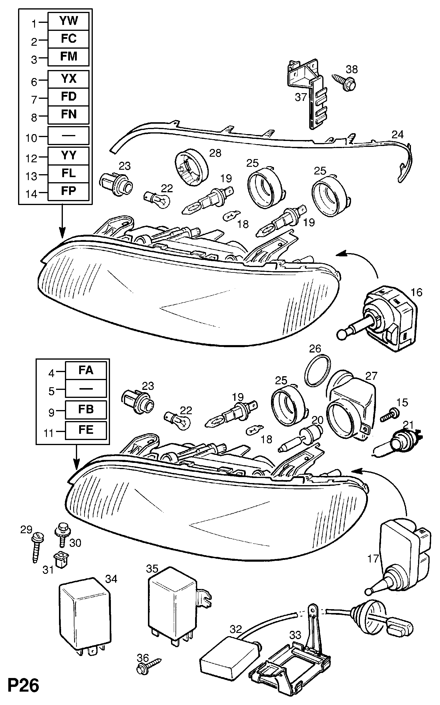 PSA 6237670 - Unitate de comanda,lampa cu descarcare pe gaz allinparts.ro