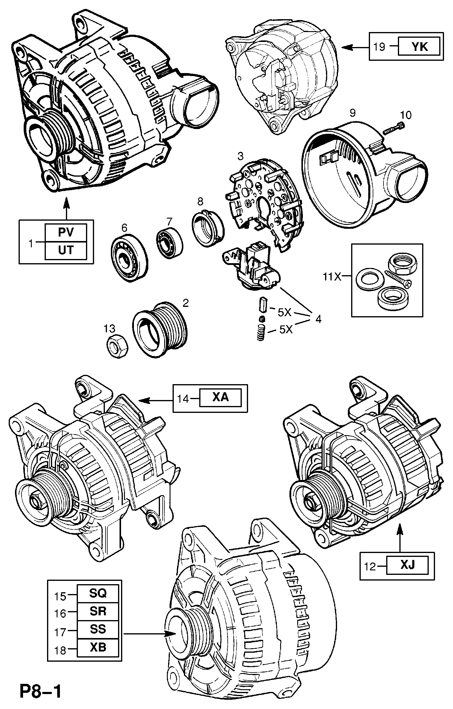 PSA 6204101 - Generator / Alternator allinparts.ro