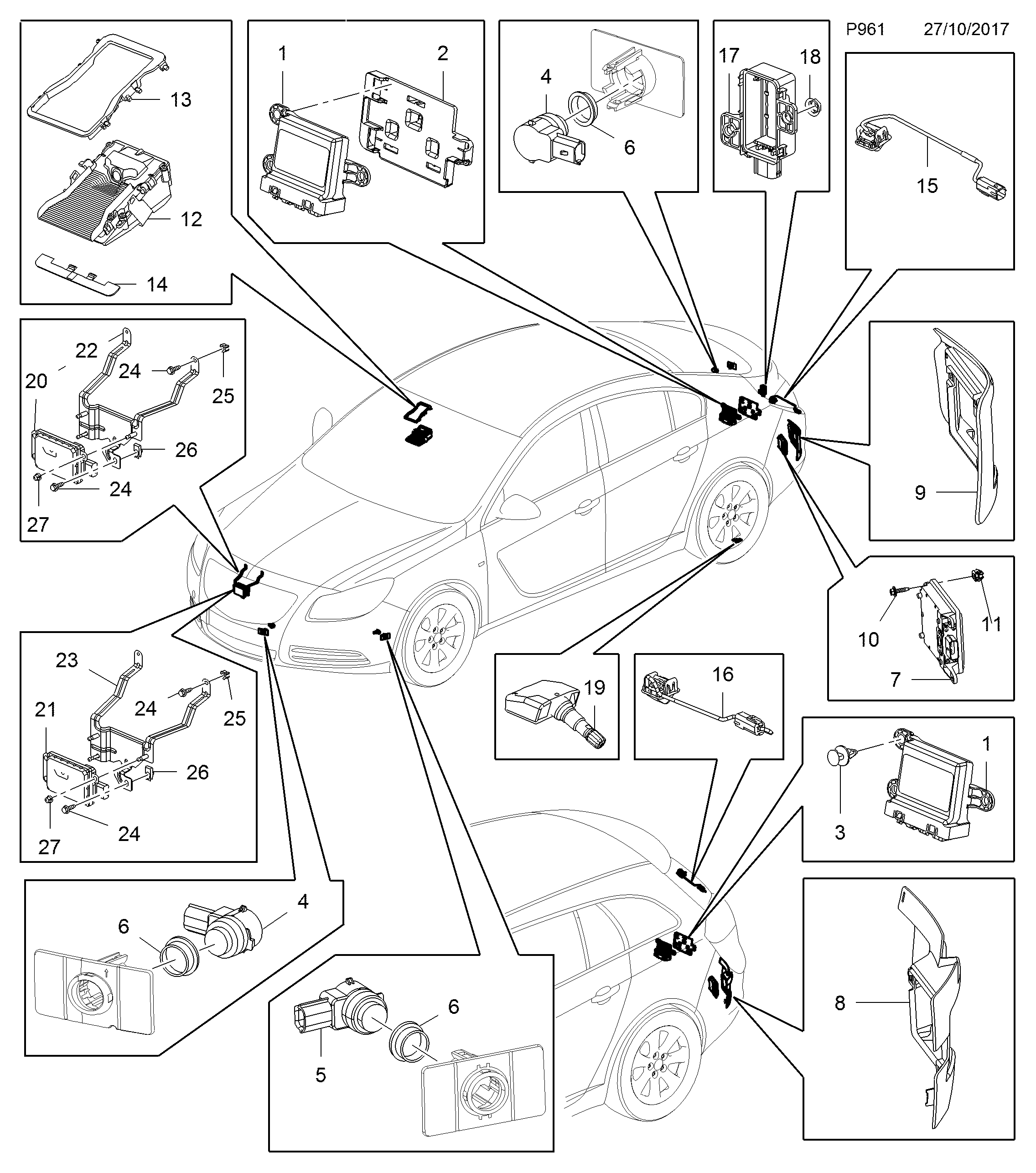PSA 12 38 266 - Sensor, ajutor parcare allinparts.ro