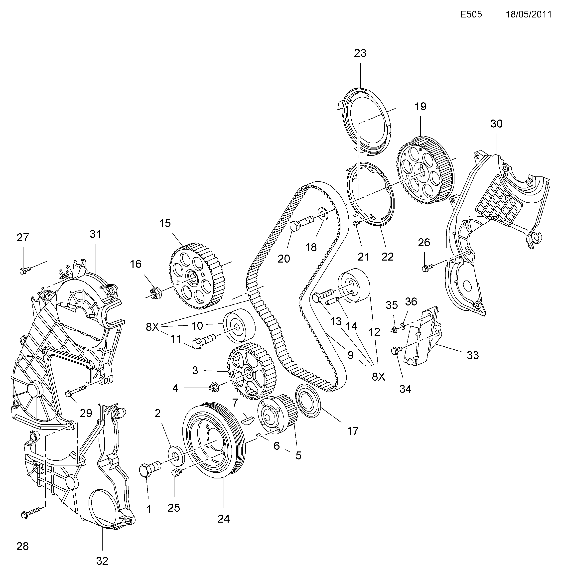 PSA 16 06 384 - Set curea de distributie allinparts.ro
