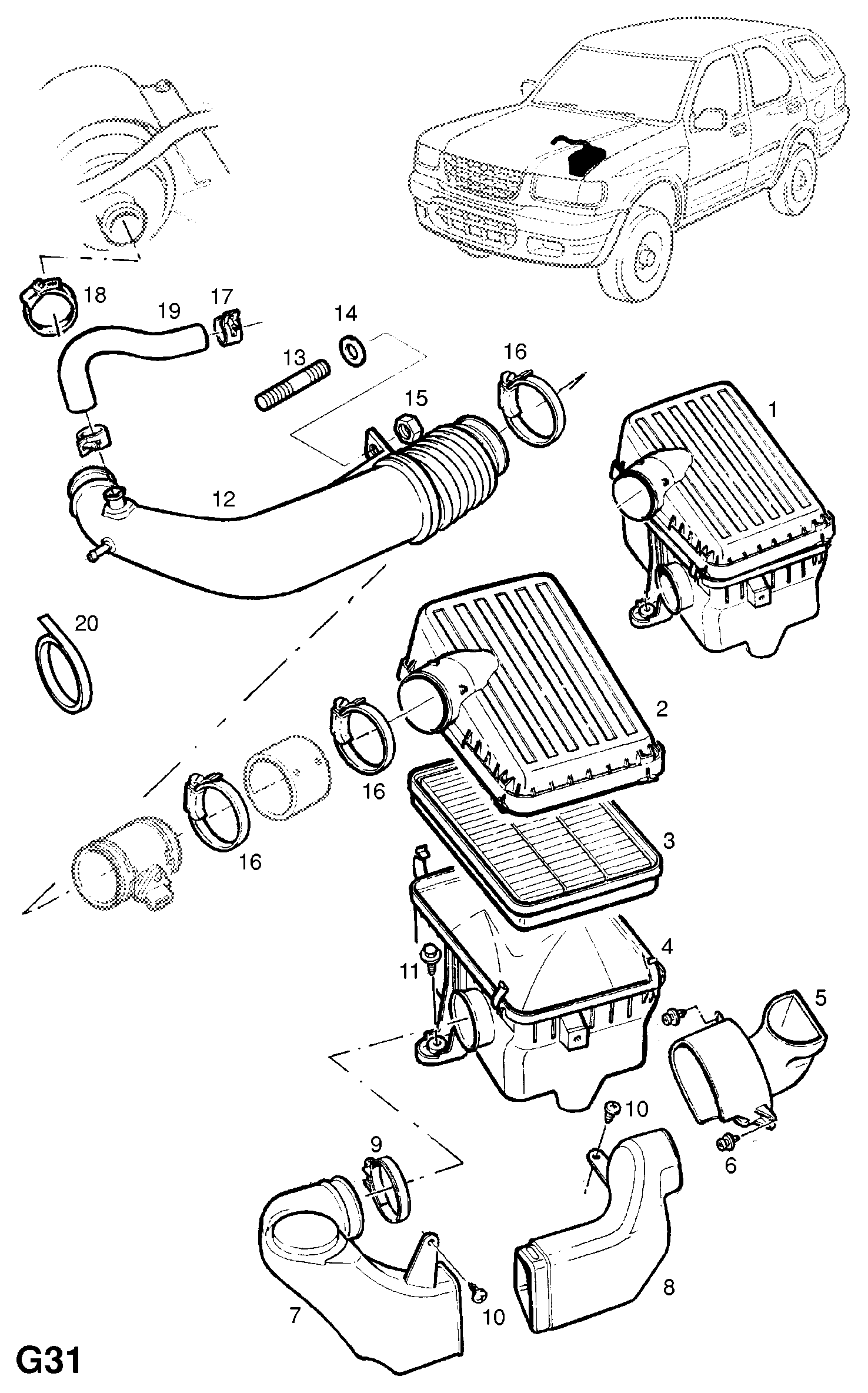 PSA 834607 - Filtru aer allinparts.ro