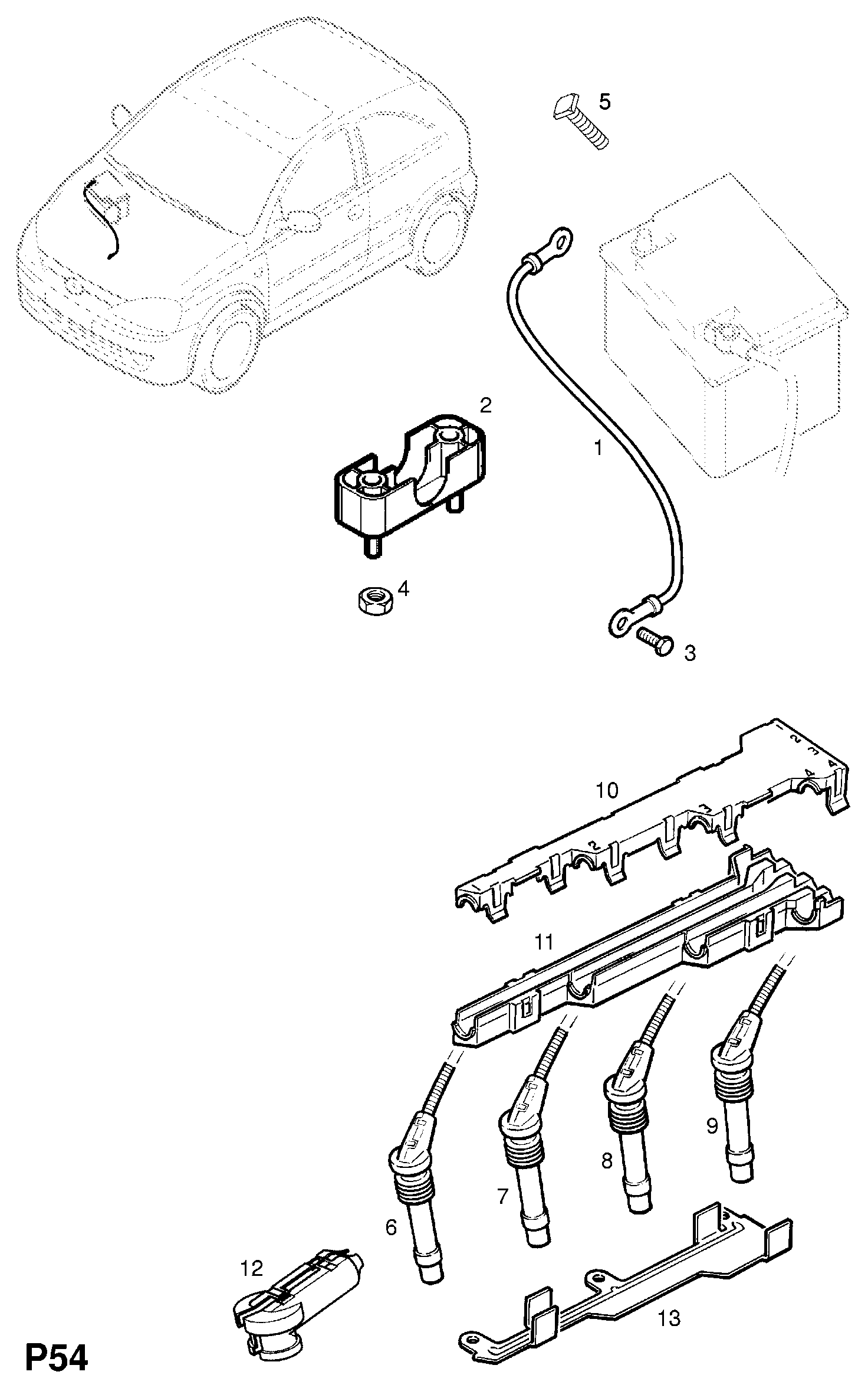 PSA 12 82 165 - Set cablaj aprinder allinparts.ro