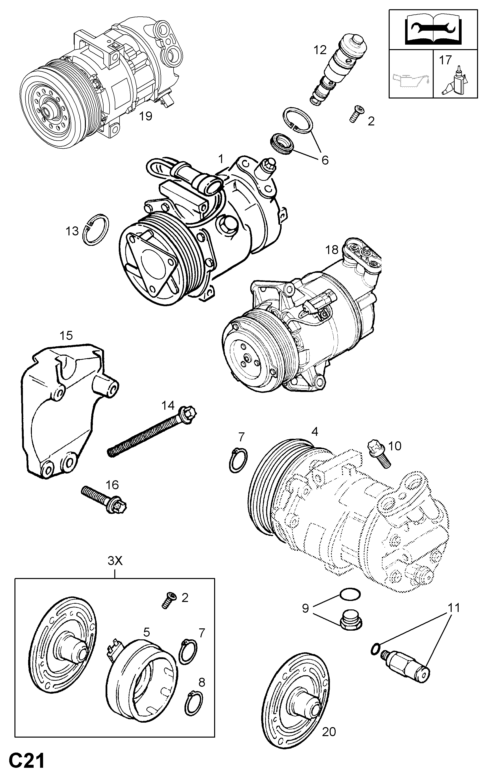 PSA 6854080 - Compresor, climatizare allinparts.ro