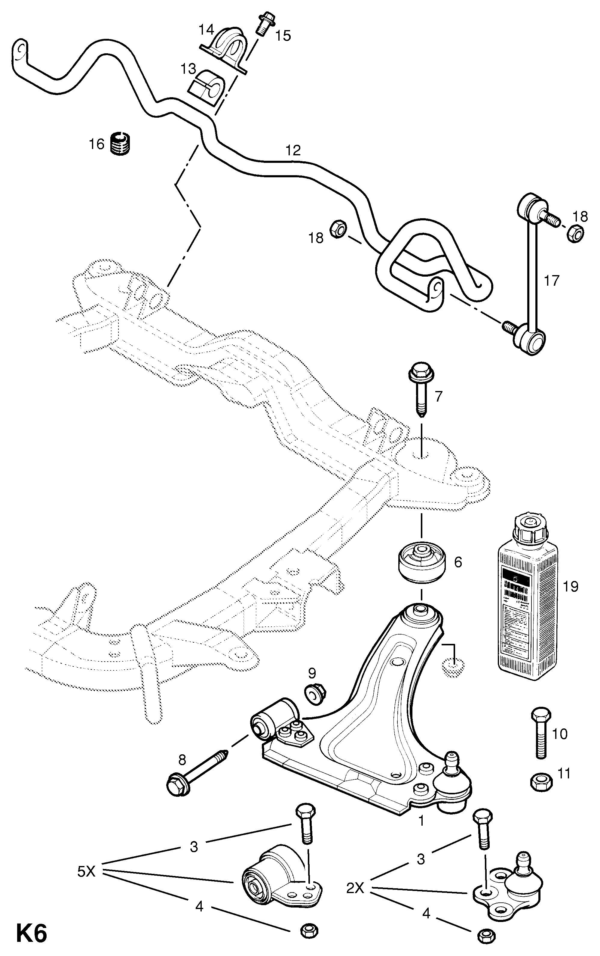 GM 5352028* - Brat, suspensie roata allinparts.ro