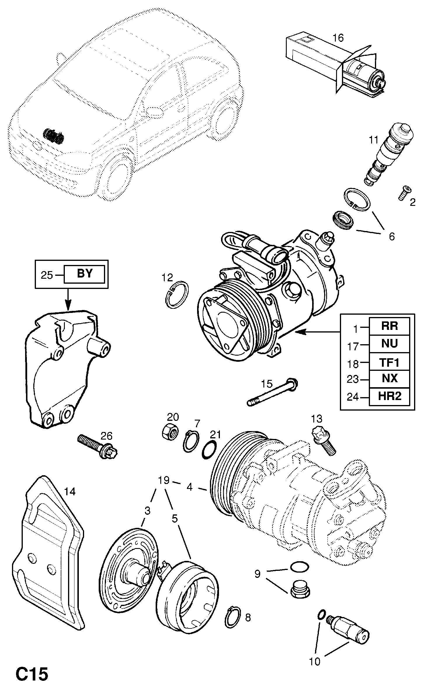 PSA 18 54 111 - Compresor, climatizare allinparts.ro