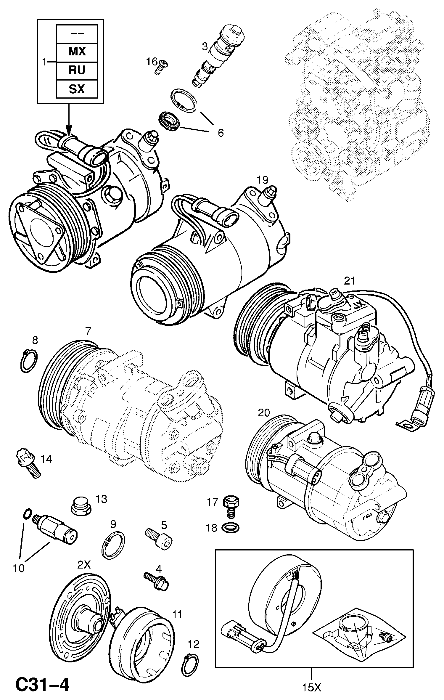 PSA 68 54 030 - Compresor, climatizare allinparts.ro