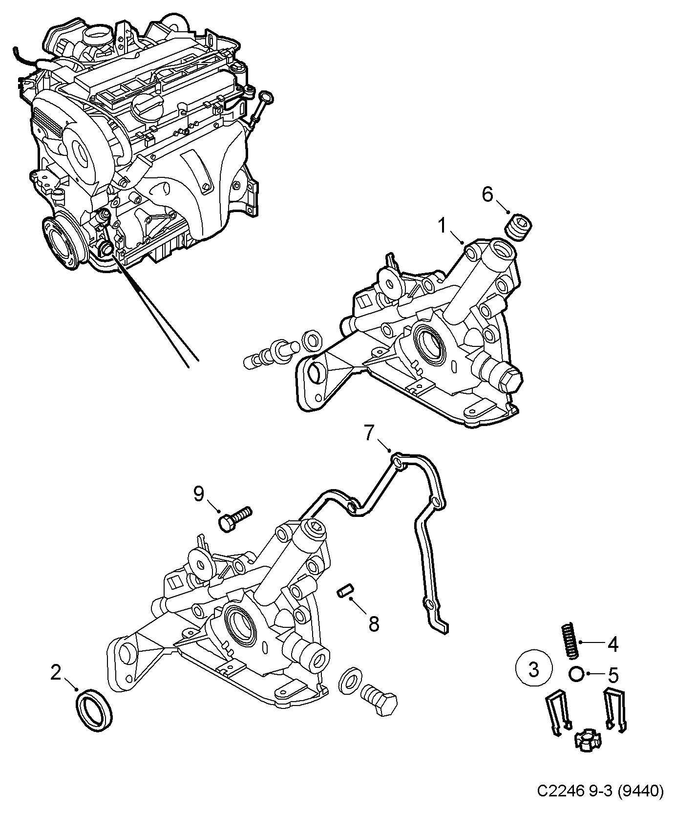 SAAB 24 465 791 - Simering, ax cu came allinparts.ro