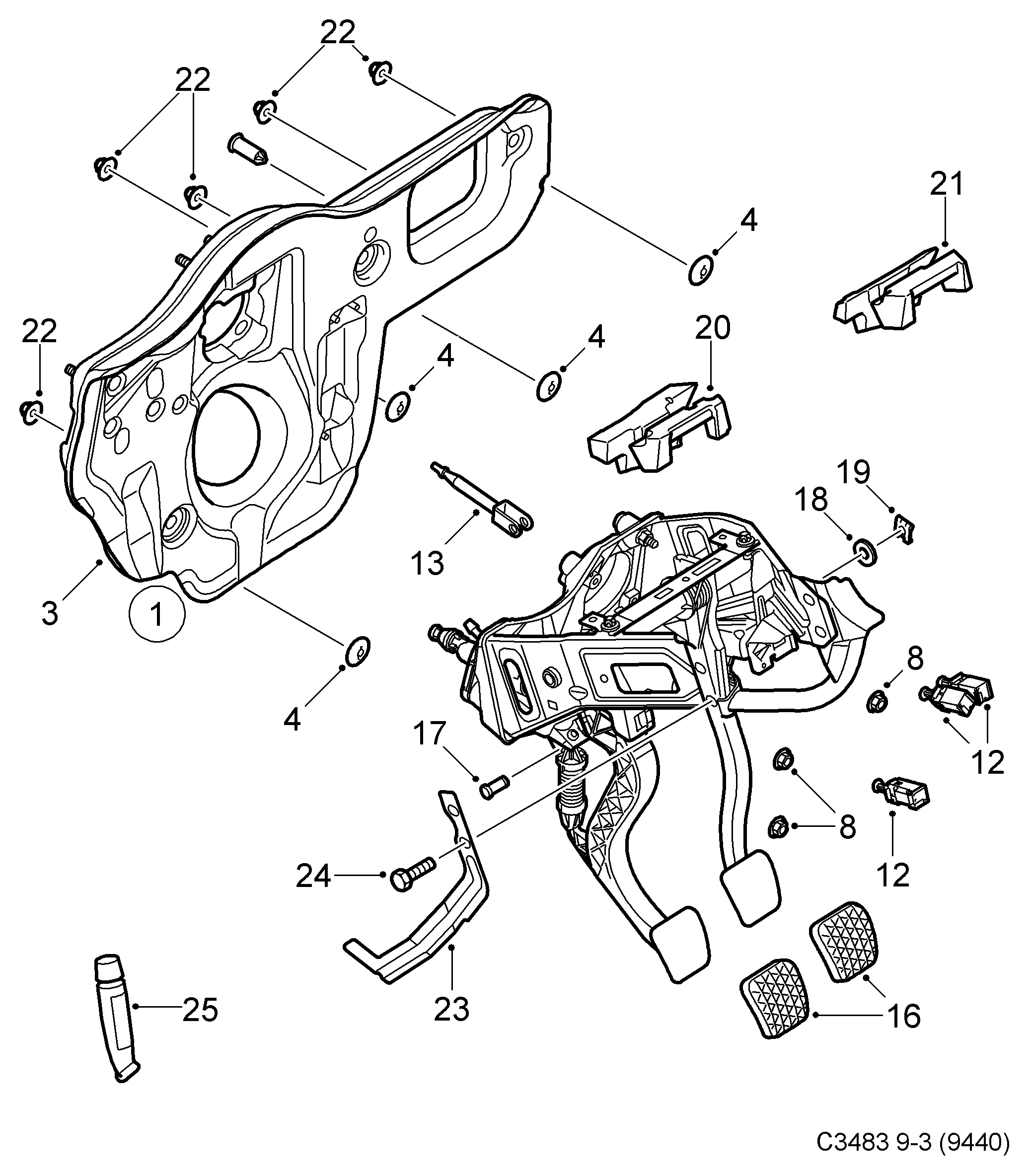 GM 9185906 - Comutator lumini frana allinparts.ro