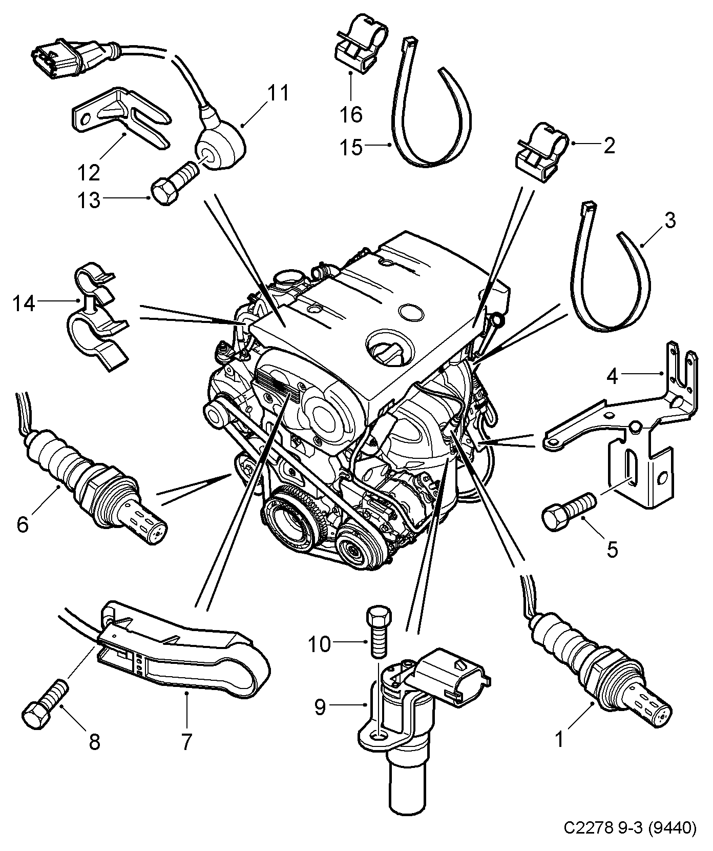 SAAB 92 02 575 - Sonda Lambda allinparts.ro