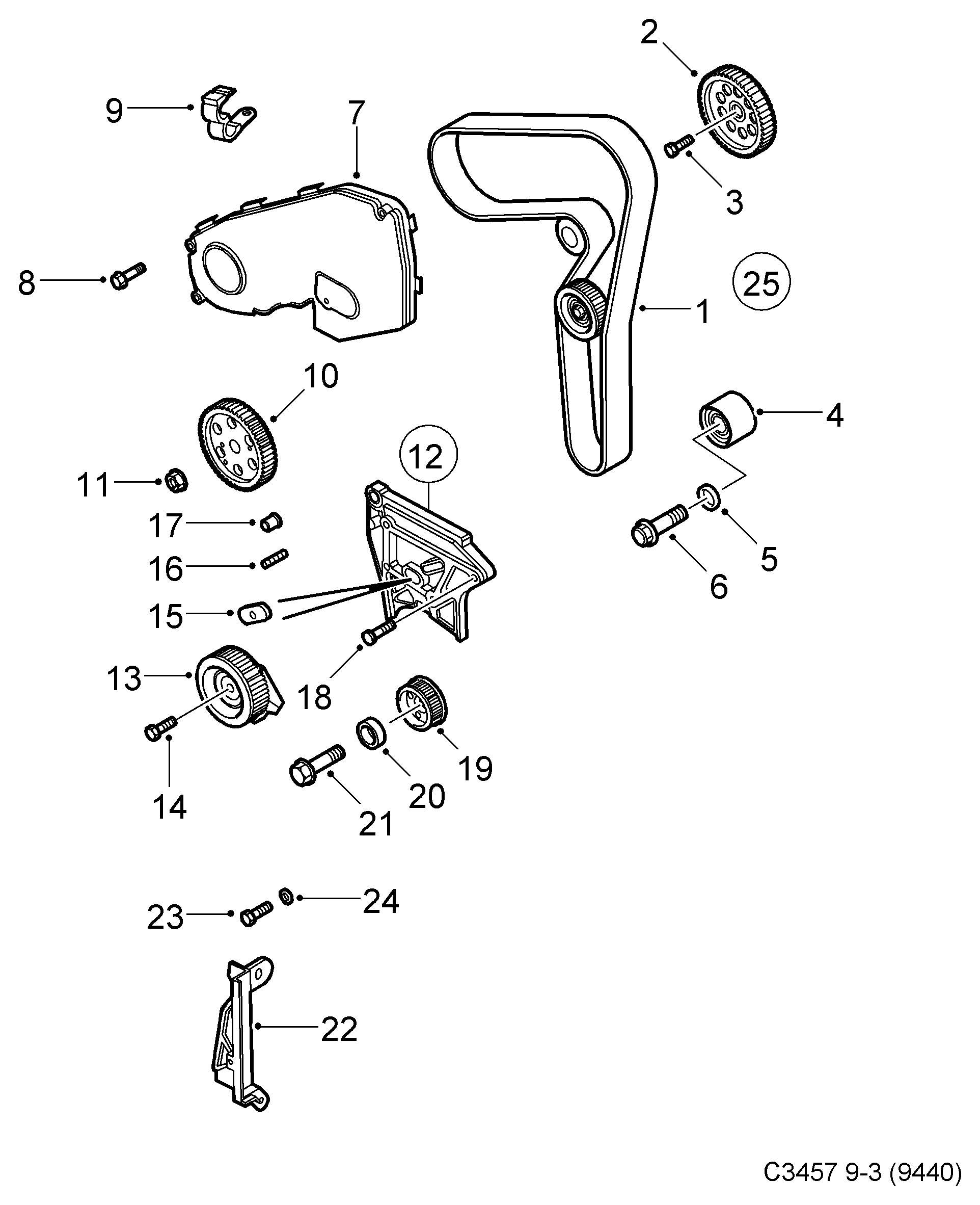PSA 93186866 - Set curea de distributie allinparts.ro