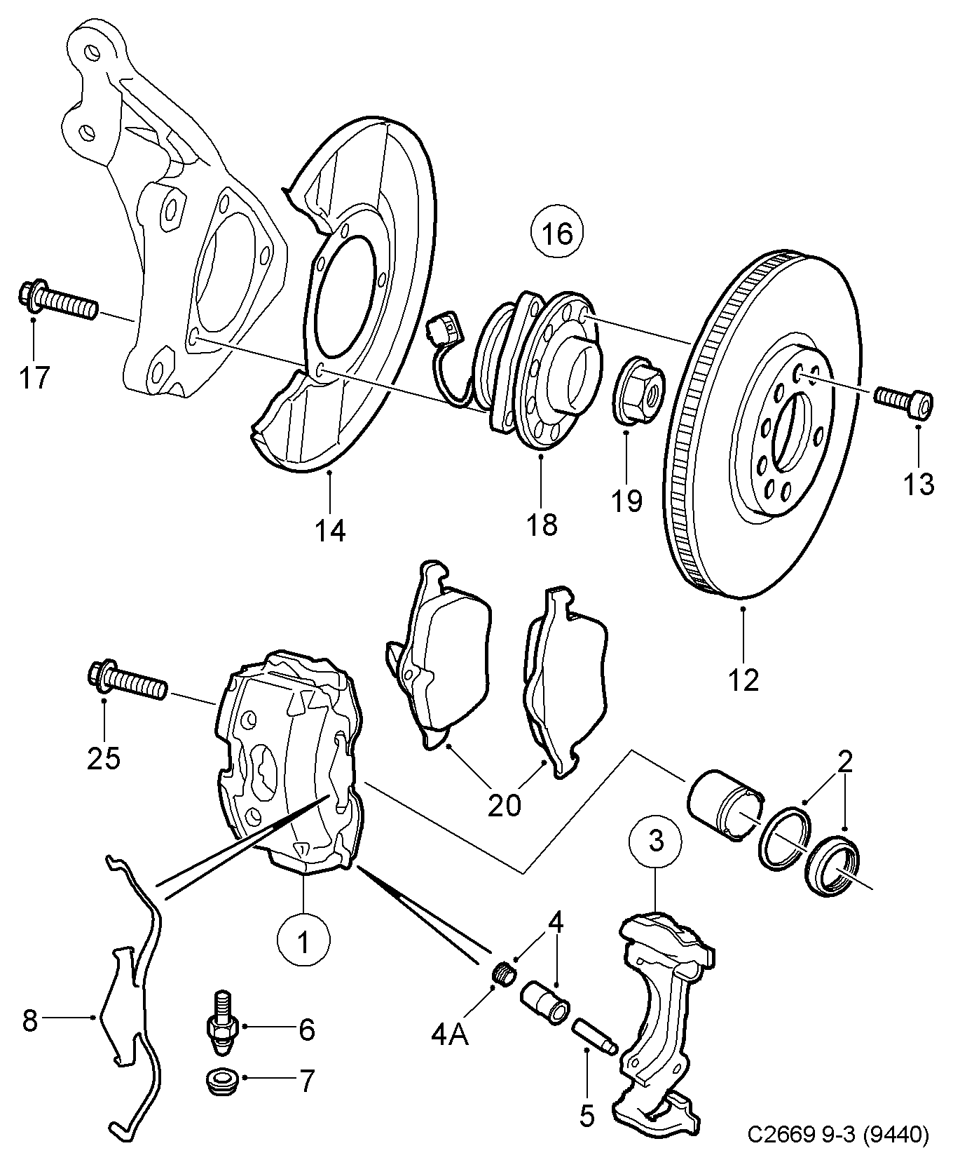 PSA 90278945 - Surub, disc frana allinparts.ro