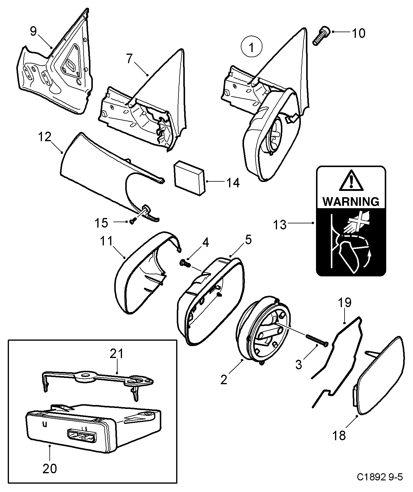 FORD 4643771 - Oglinda exterioara allinparts.ro