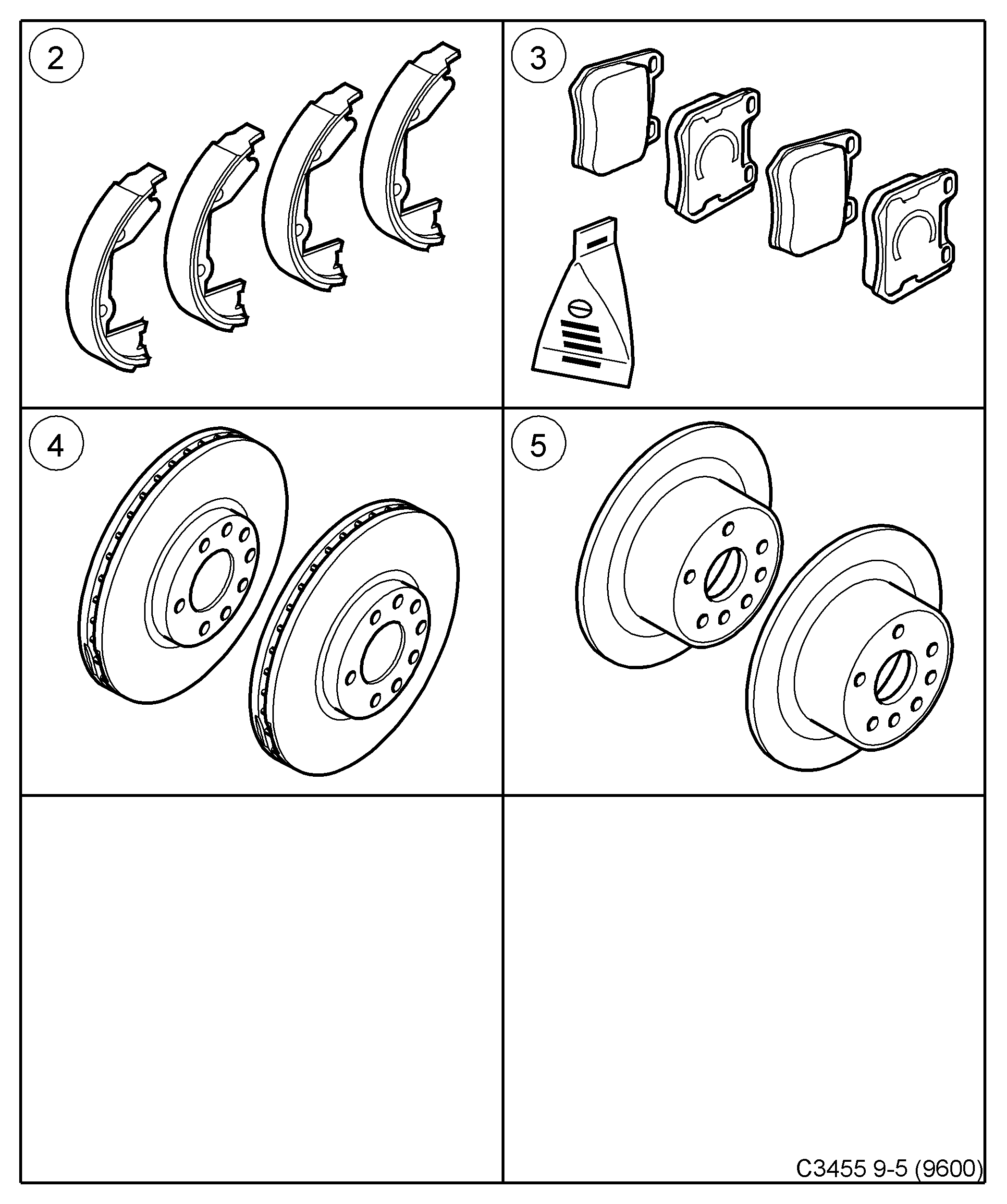 SAAB 5057336 - Set placute frana,frana disc allinparts.ro