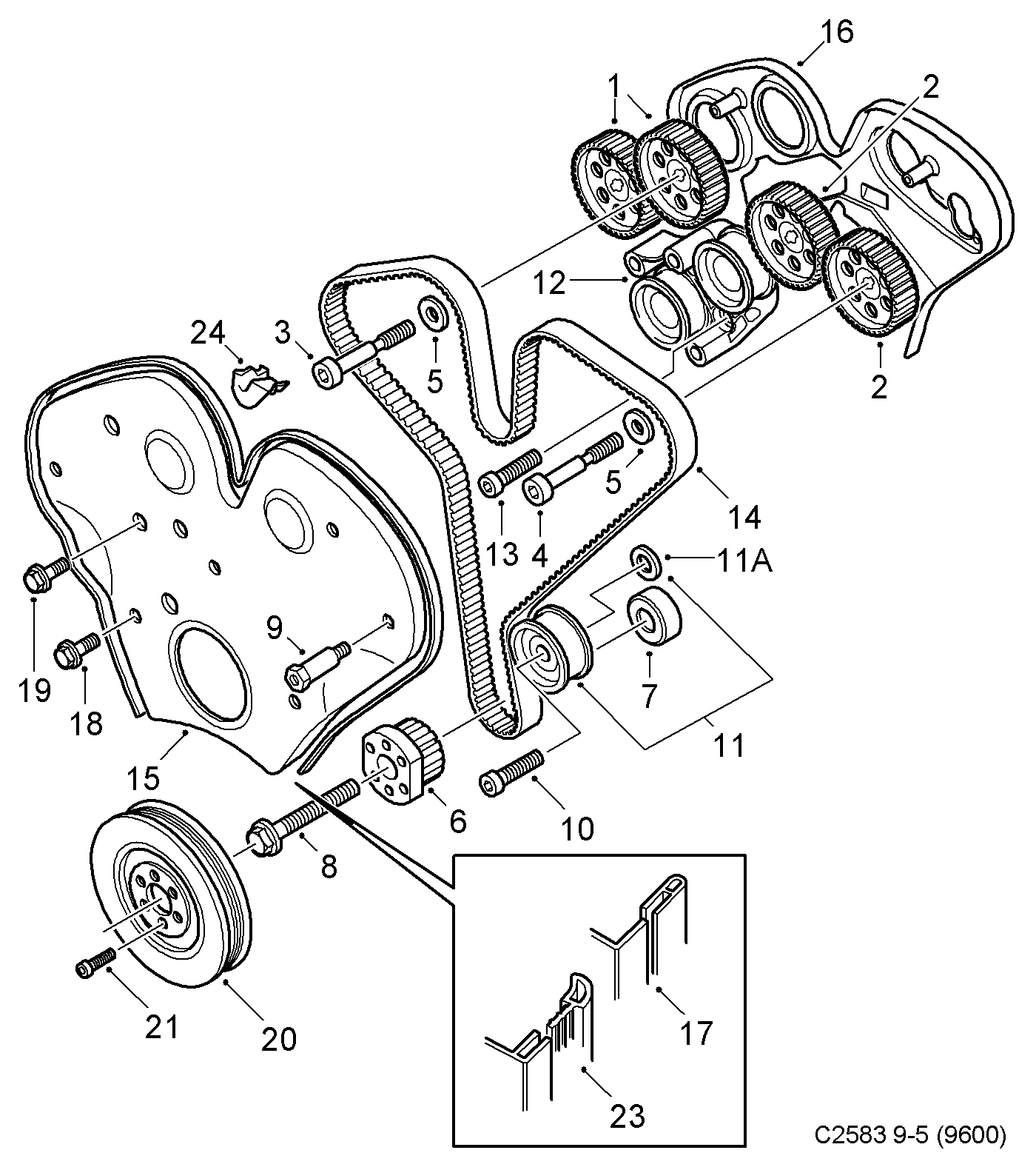 PSA 90543739 - Rola ghidare / conducere, curea distributie allinparts.ro