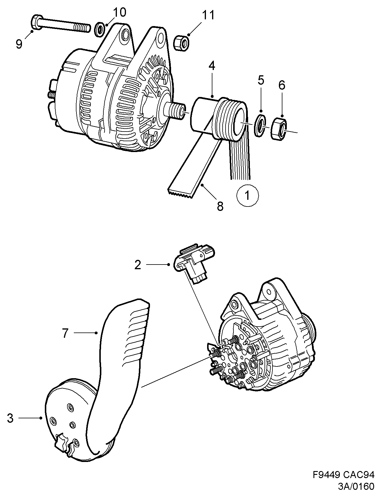 SAAB 49 29 451 - Generator / Alternator allinparts.ro