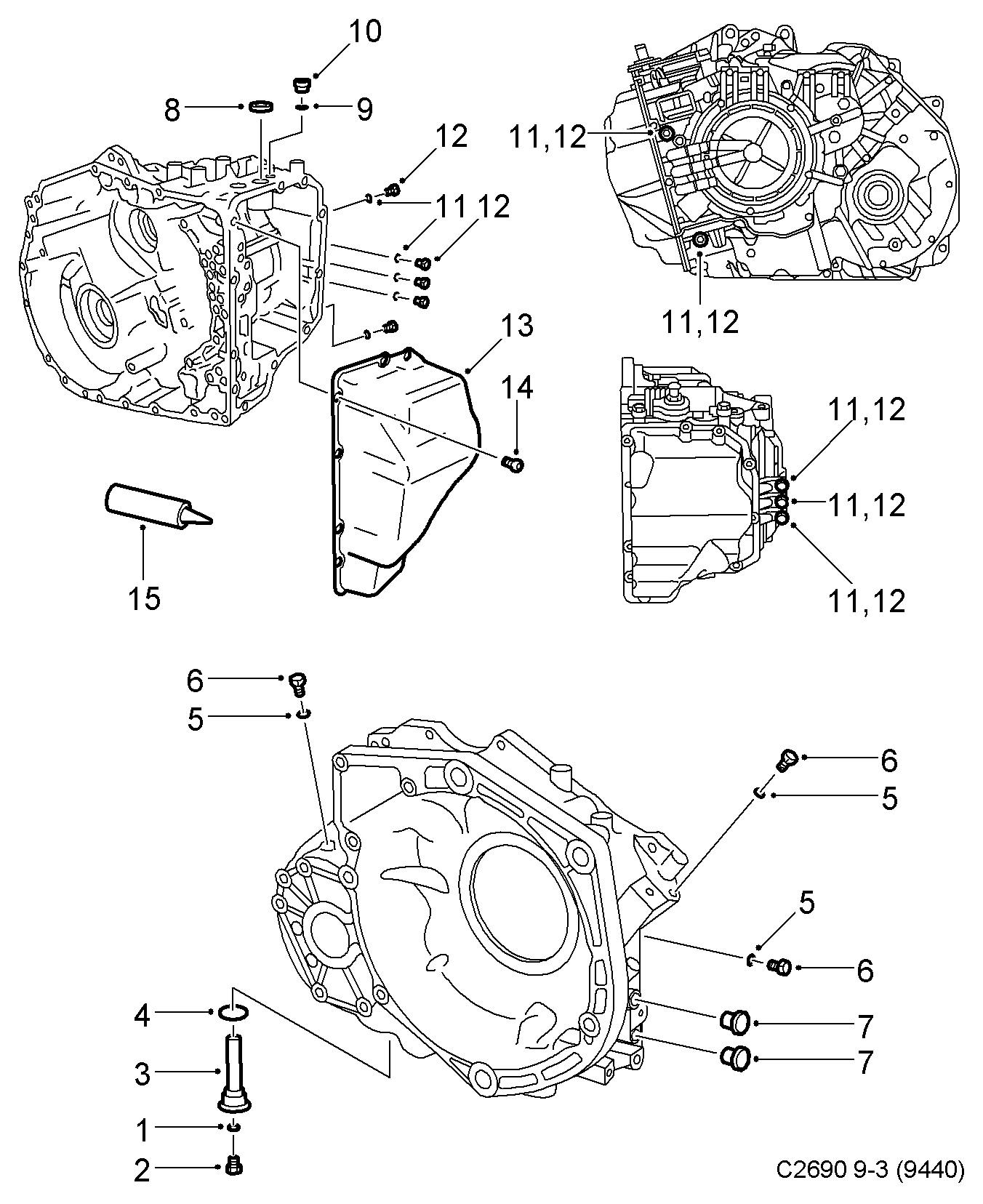PSA 93 165 267 - Garnitura baie ulei allinparts.ro