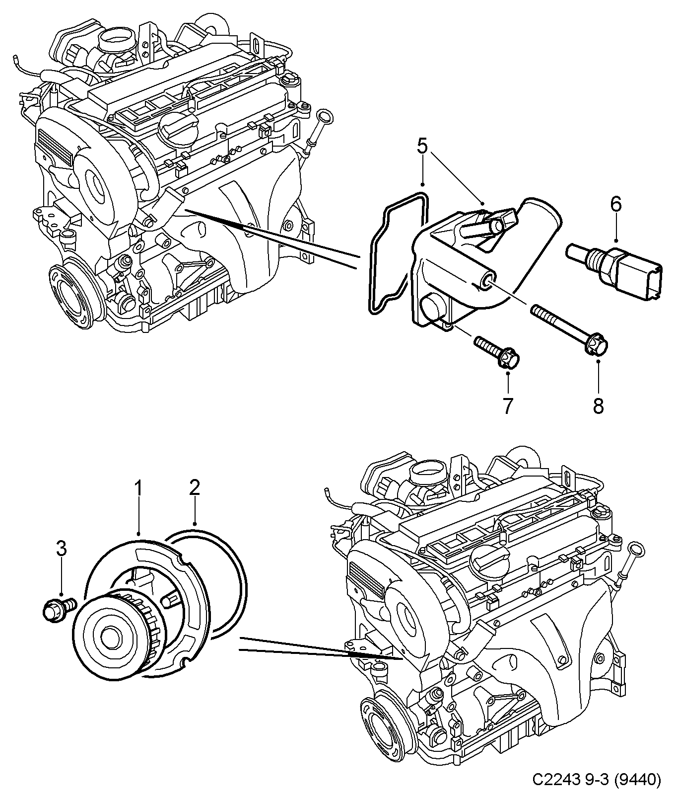 PSA 12992783 - Senzor,temperatura lichid de racire allinparts.ro