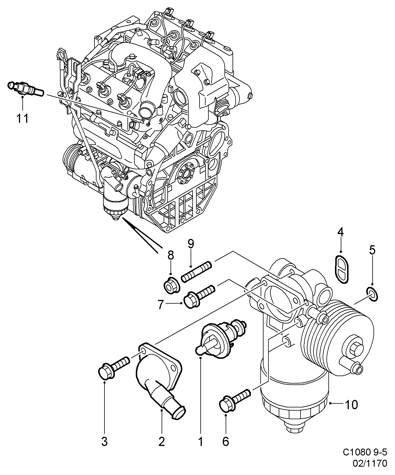 SAAB 59 52 155 - Senzor,temperatura lichid de racire allinparts.ro