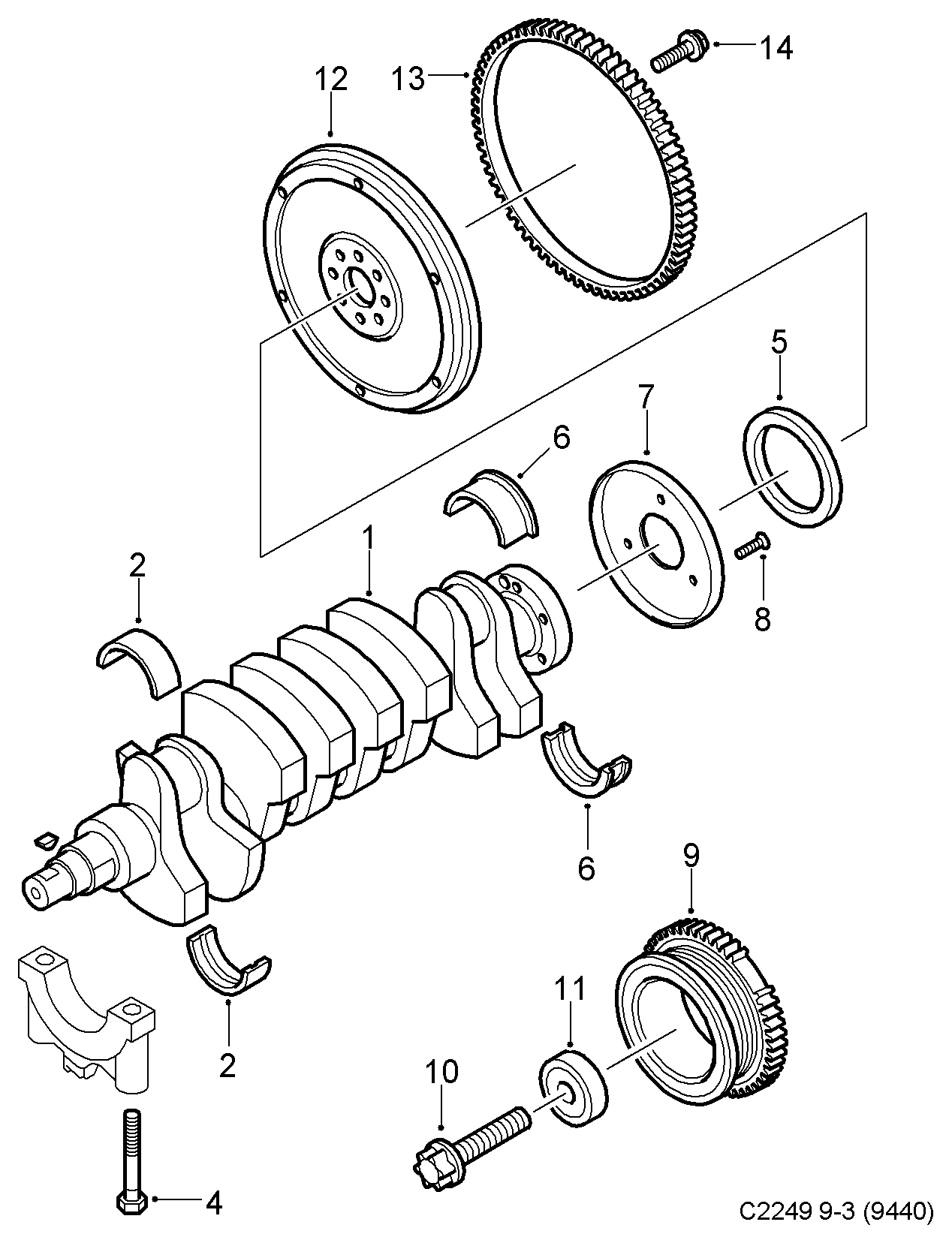 GM 90352112 - Simering, arbore cotit allinparts.ro