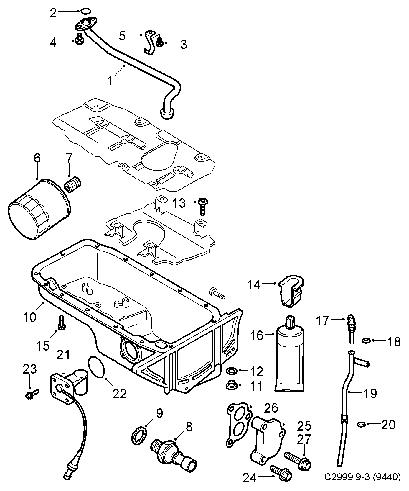 SAAB 93185475 - Filtru ulei allinparts.ro