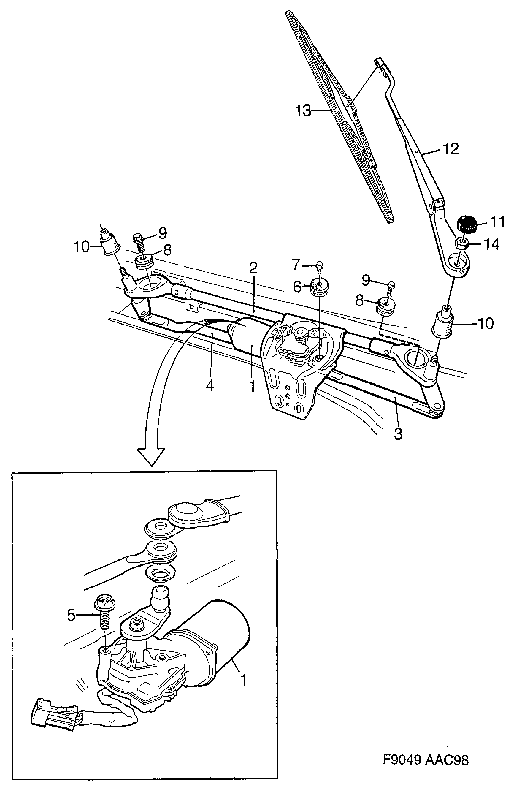 SAAB 8549560 - Lamela stergator allinparts.ro