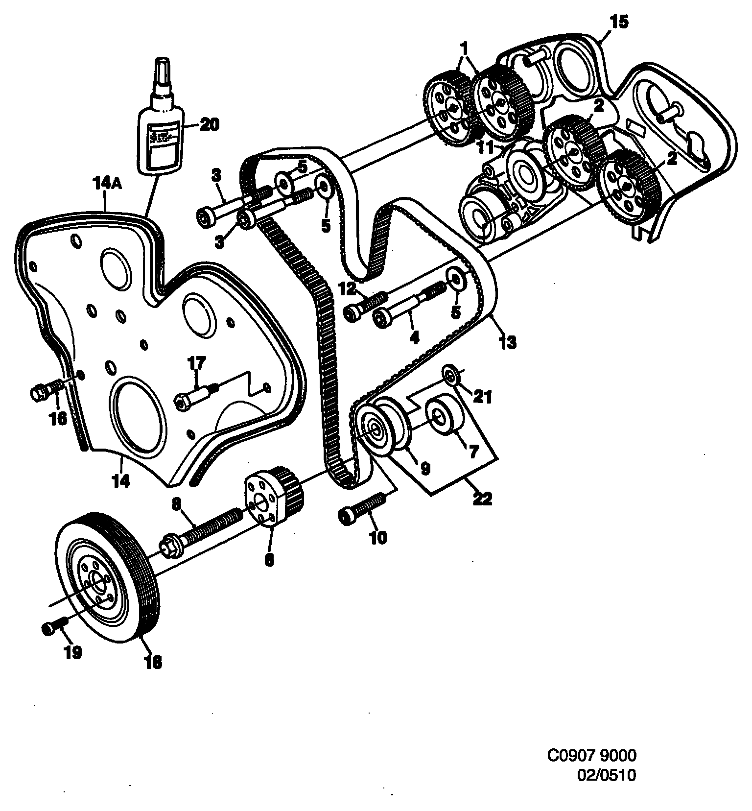 SAAB 47 70 459 - Rola ghidare / conducere, curea distributie allinparts.ro