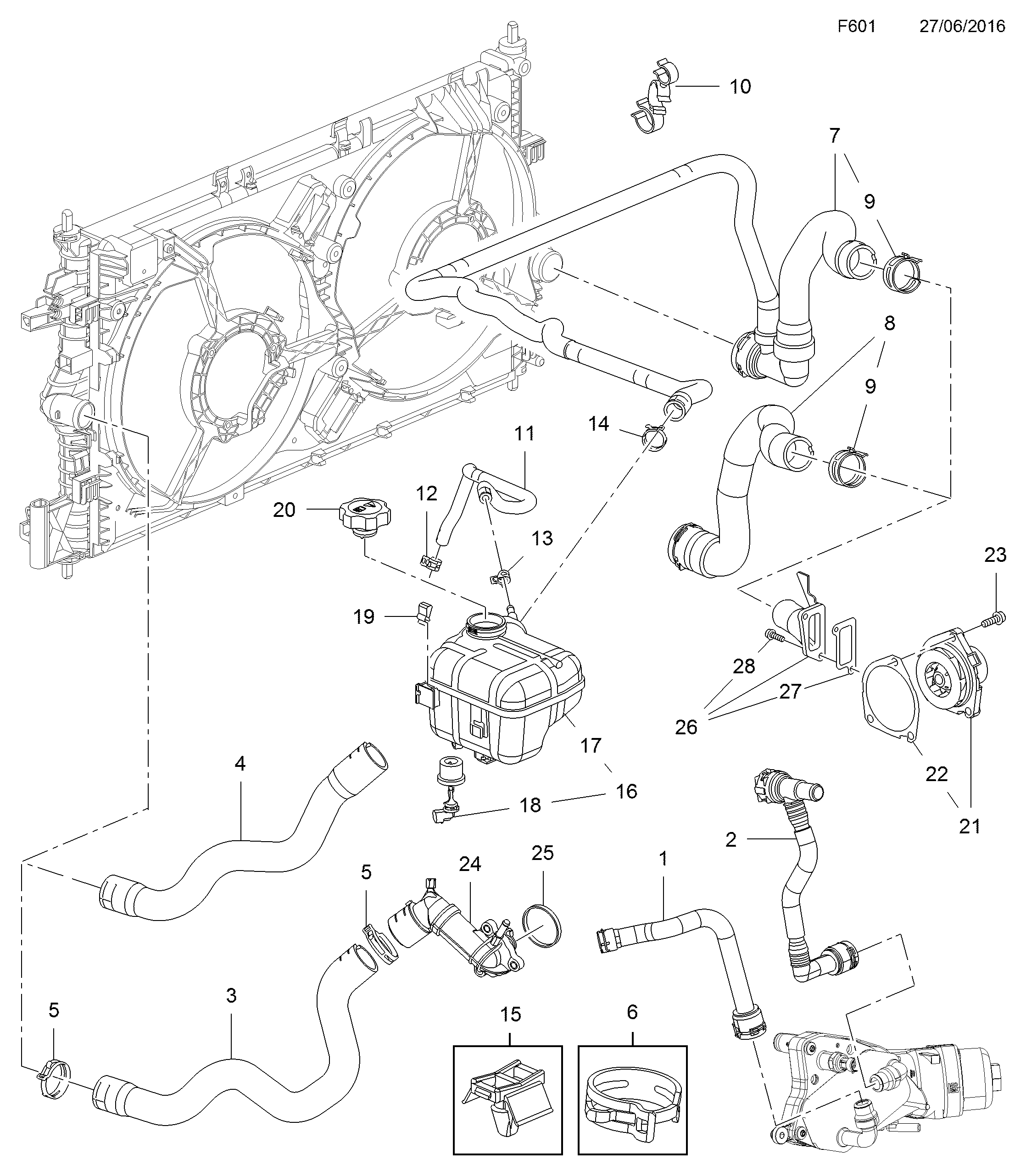 PSA 13 34 284 - Pompa apa allinparts.ro