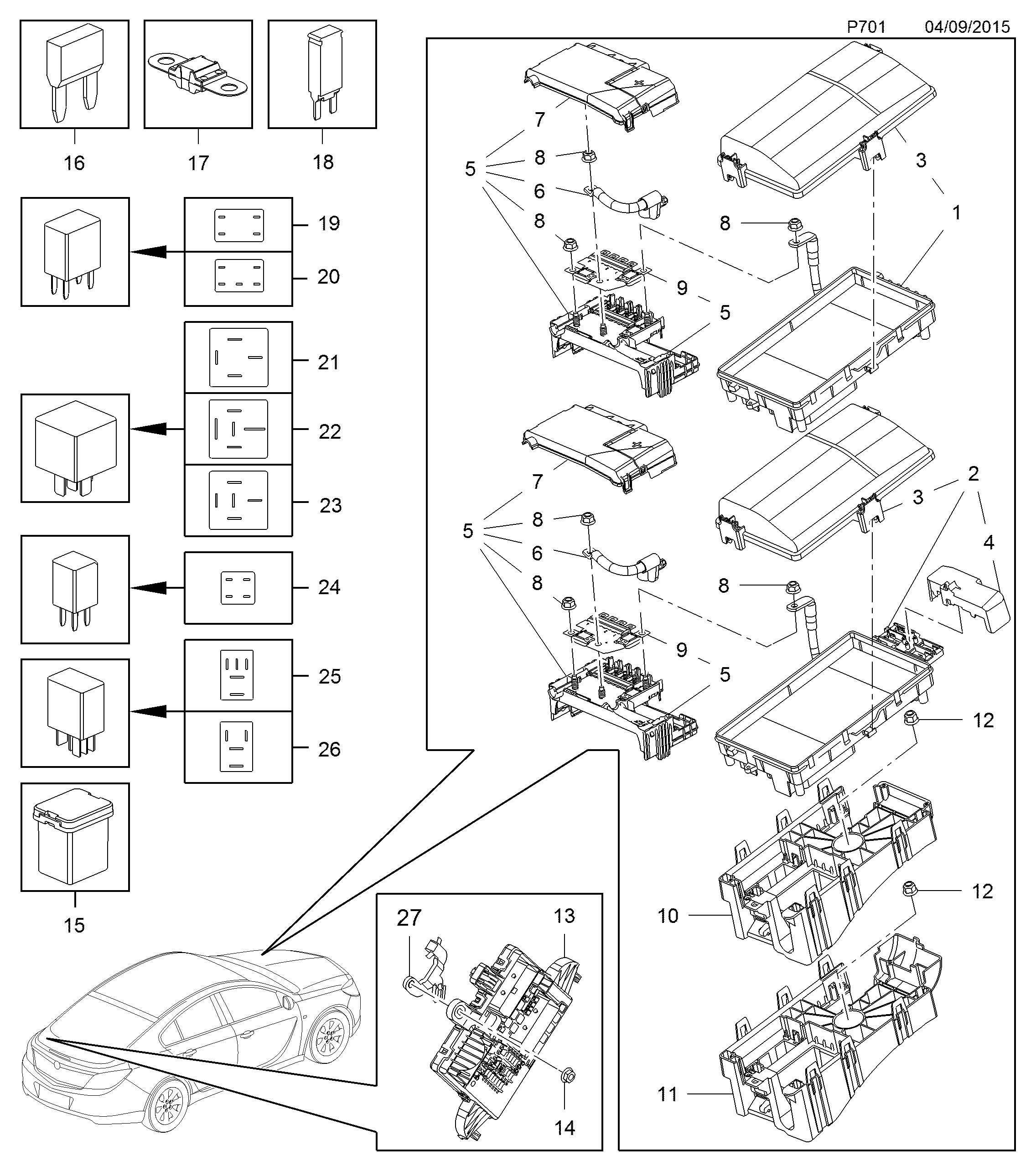 PSA 1238309 - Releu multifunctional allinparts.ro