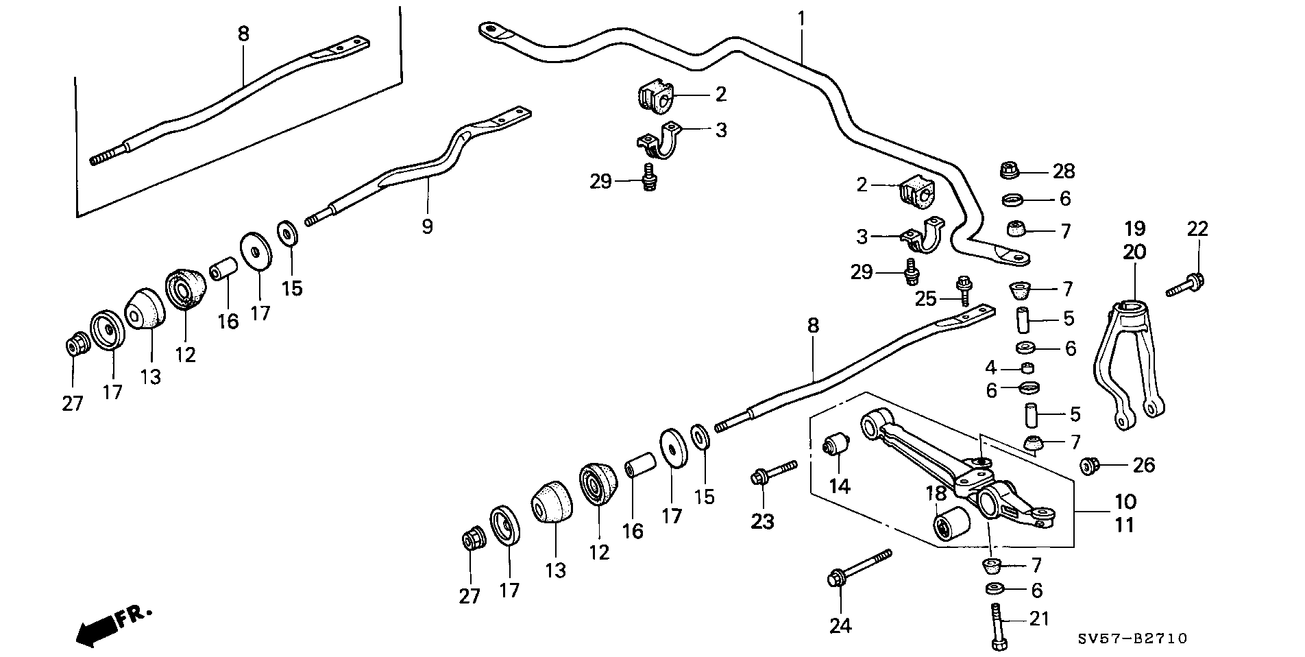 Honda 51355-SV4-000 - Brat, suspensie roata allinparts.ro