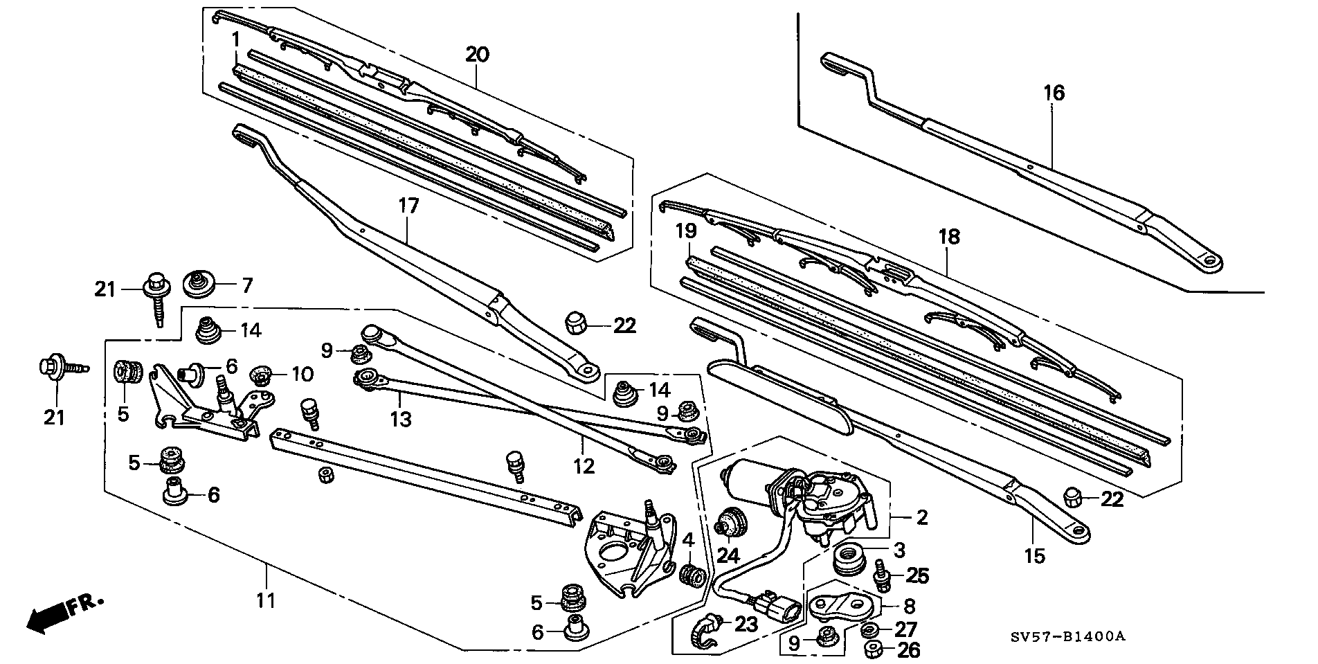 Honda 76630-SK7-A02 - Lamela stergator allinparts.ro