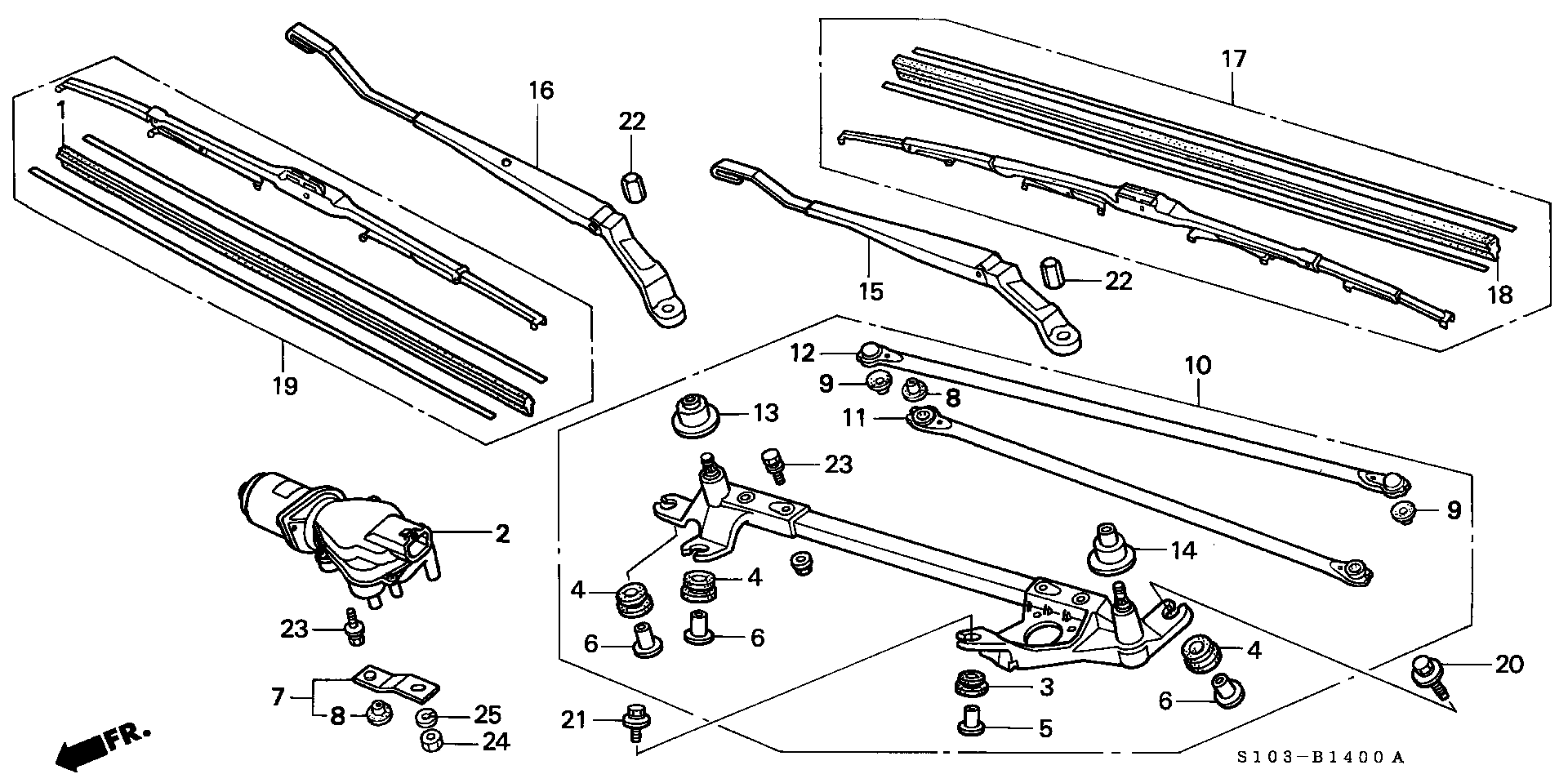 Honda 76630-SH2-G02 - Lamela stergator allinparts.ro