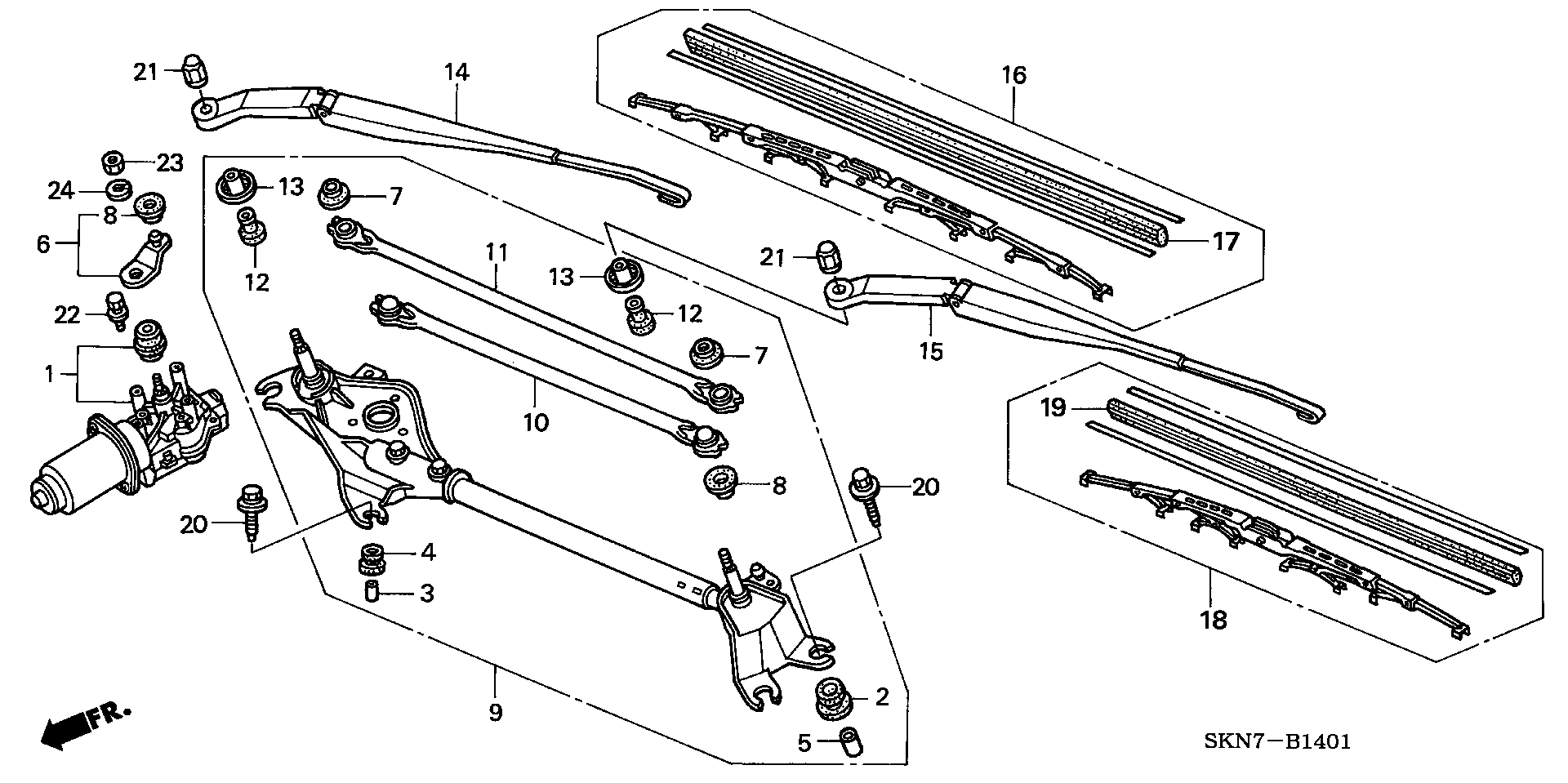 Honda 76630-S6M-003 - Lamela stergator allinparts.ro