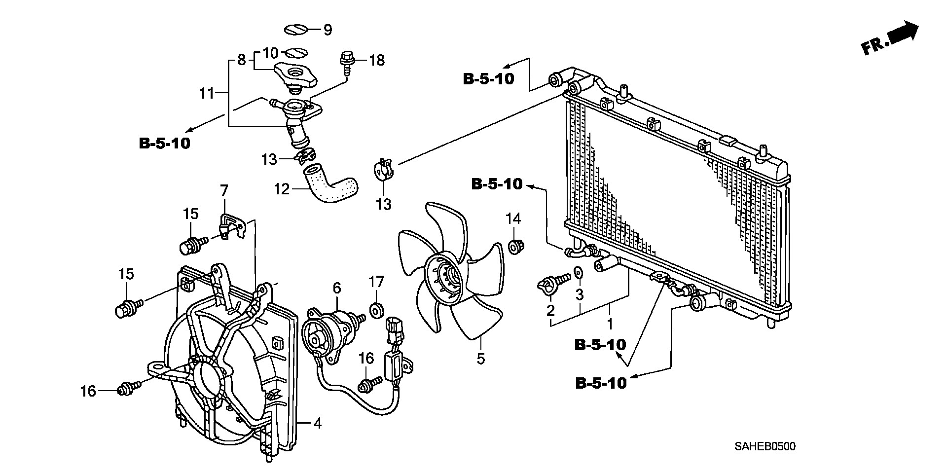 Honda 19045PWA004 - Buson,radiator allinparts.ro