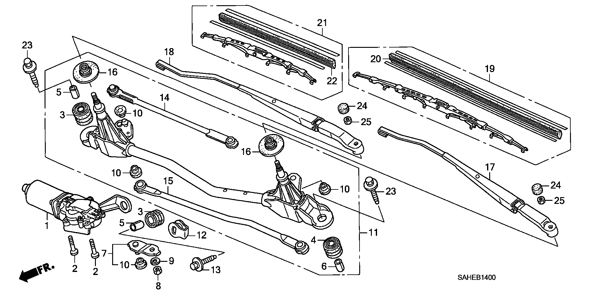 Honda 76620SAAG01 - Lamela stergator allinparts.ro