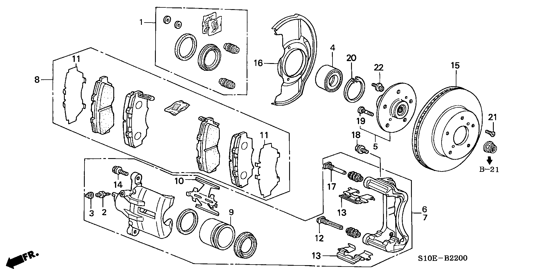 Honda 01463-SV4-000 - Set reparatie, etrier allinparts.ro