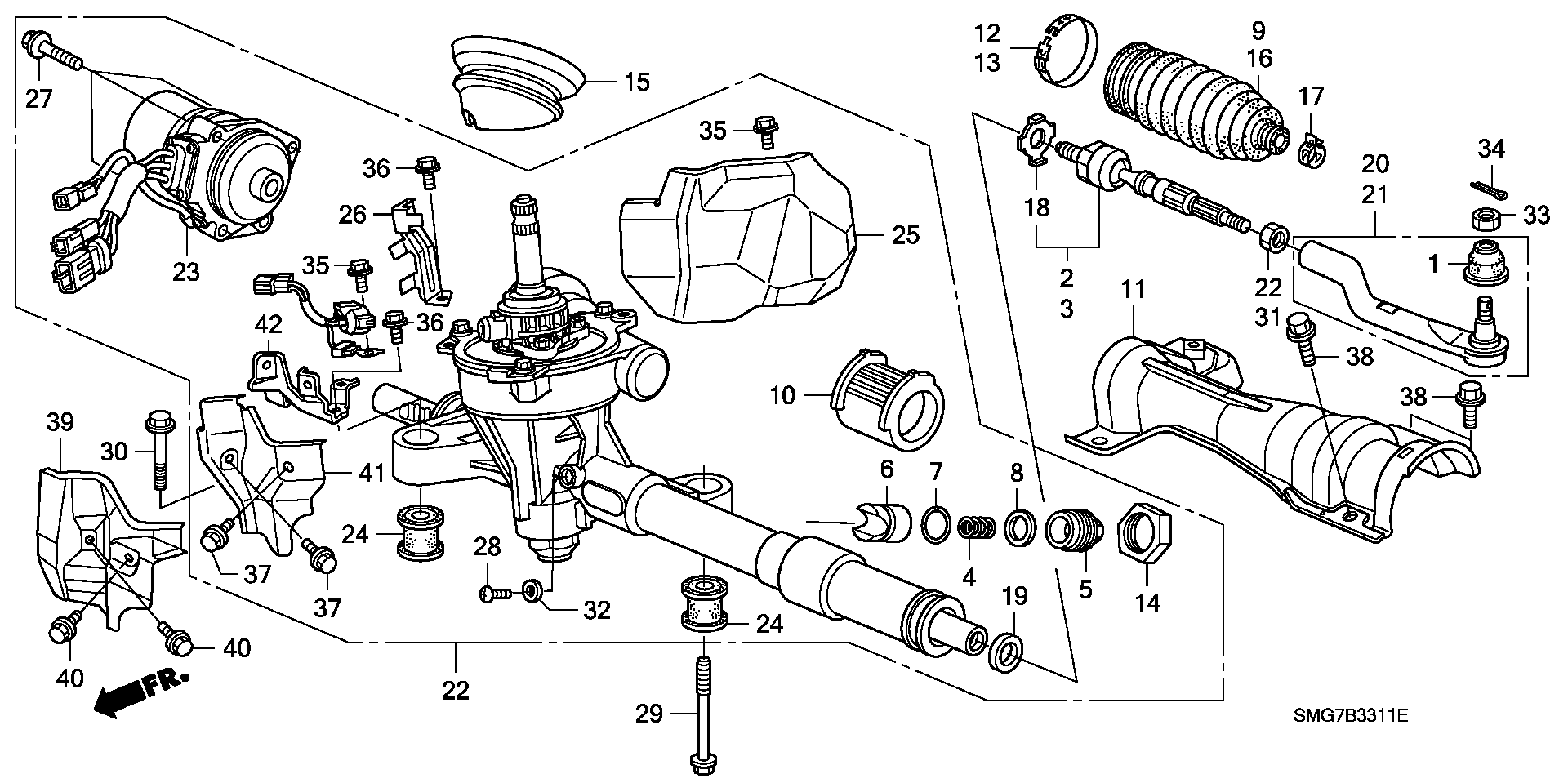 TOYOTA 53535SMGE01 - Burduf cauciuc, directie allinparts.ro