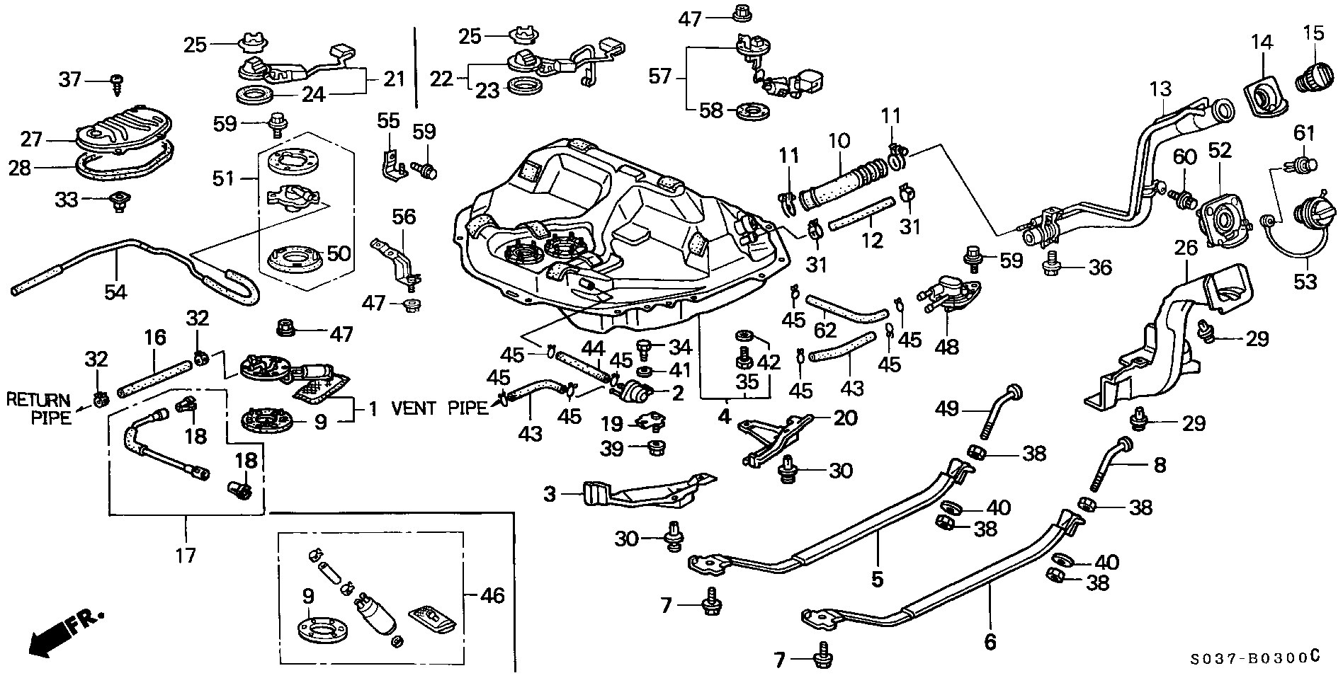 FORD 17040-S04-G30 - Pompa combustibil allinparts.ro